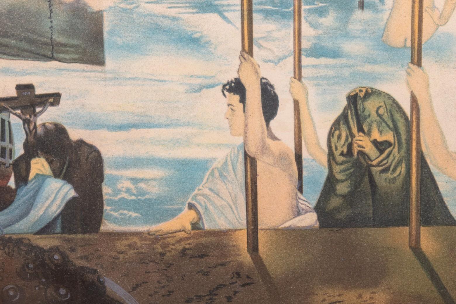 Salvador Dalí Descubrimiento de América Cristóbal Colón Firmado Surrealismo Moderno en Bueno Estado en Keego Harbor, MI