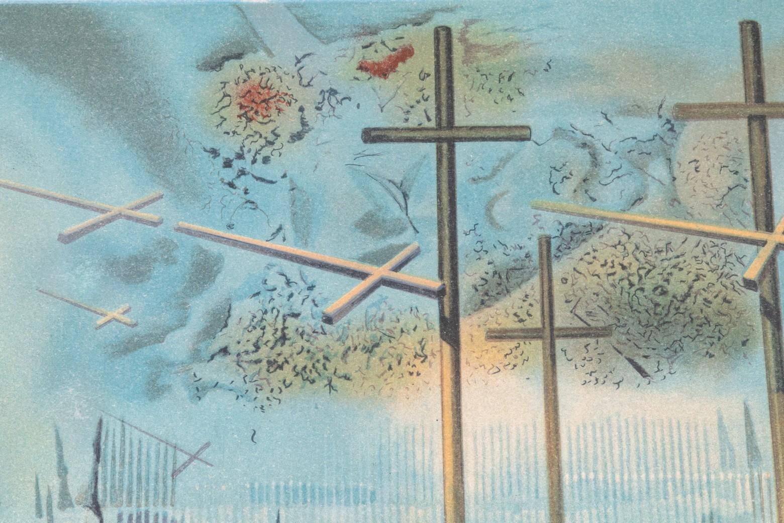Salvador Dalí Descubrimiento de América Cristóbal Colón Firmado Surrealismo Moderno 1