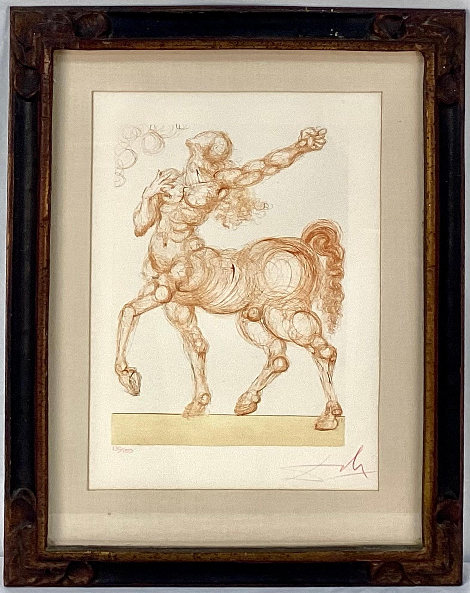 Salvador Dali Divine Comédie Centaure Lithographie en édition limitée 1