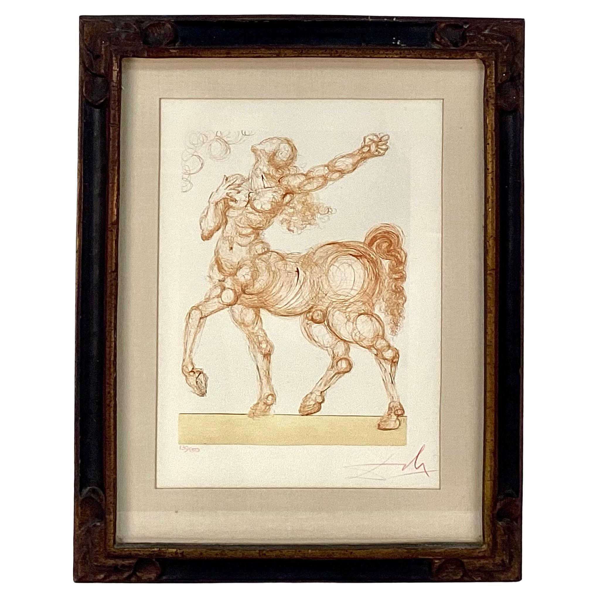 Salvador Dali Divine Comedy Centaur Limited Edition Lithograph