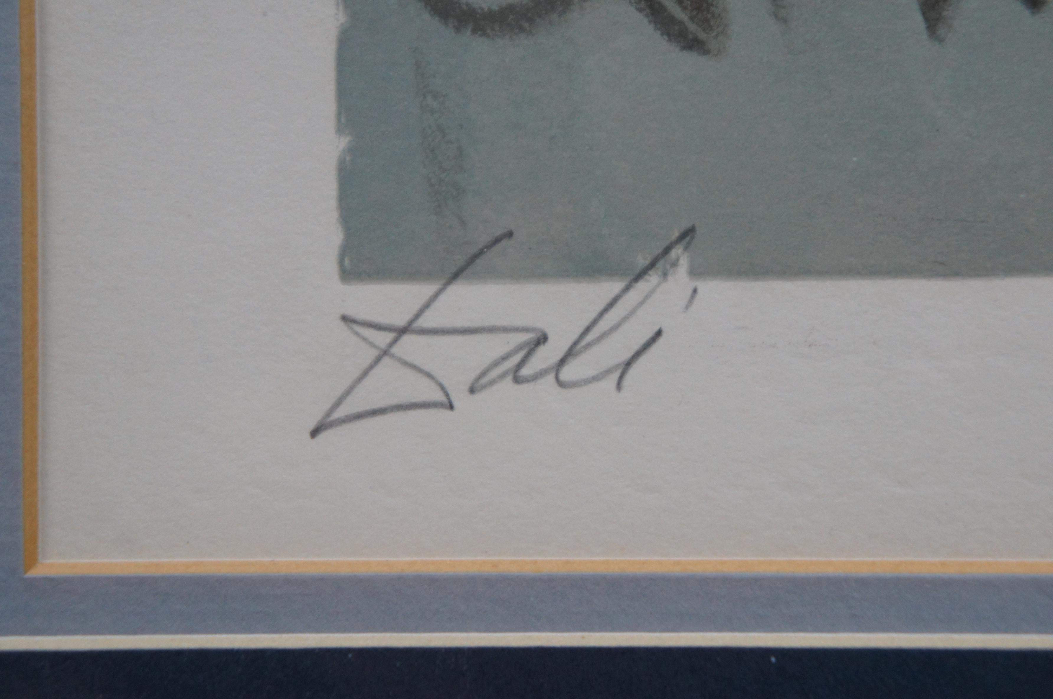 Salvador Dali Divine Comedy Woodcut Signed Engraving Purgatory Portrait 16 2