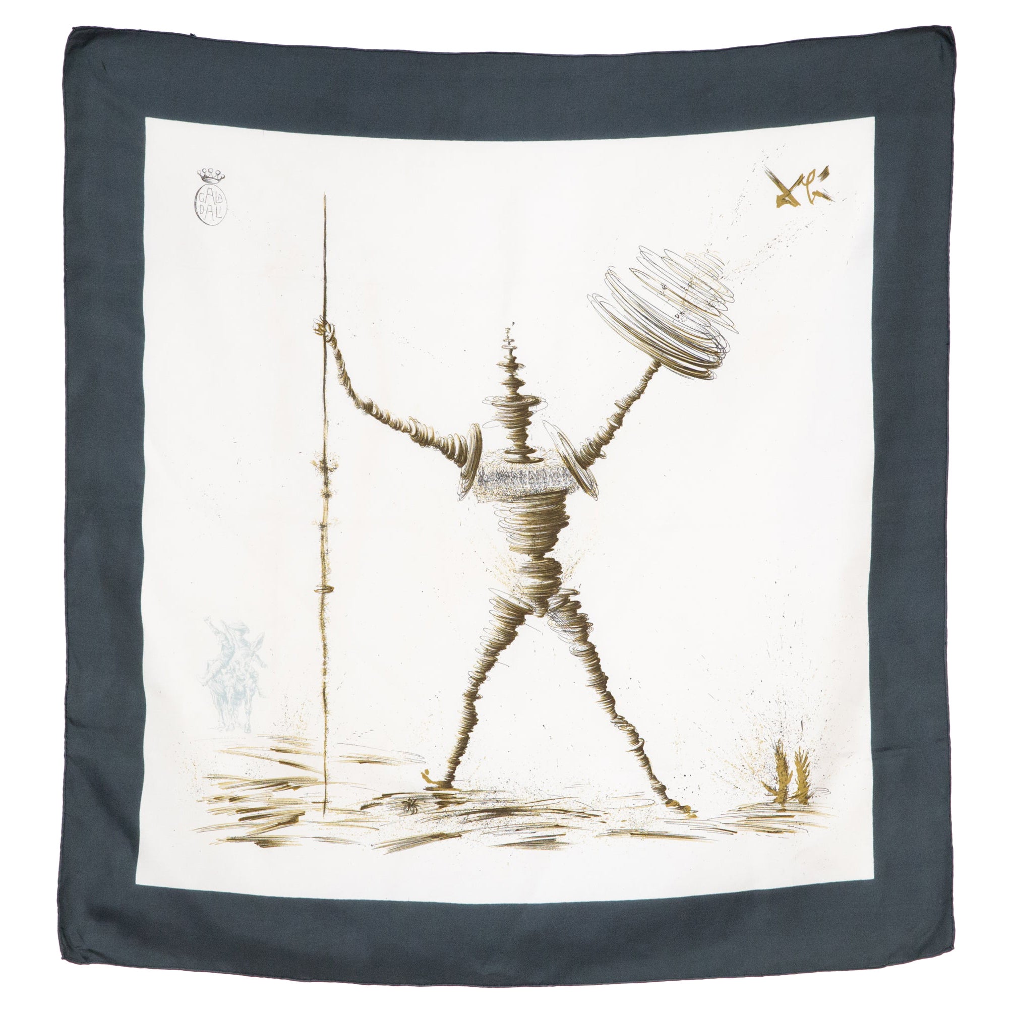Salvador Dali Don Quichotte Silk Scarf