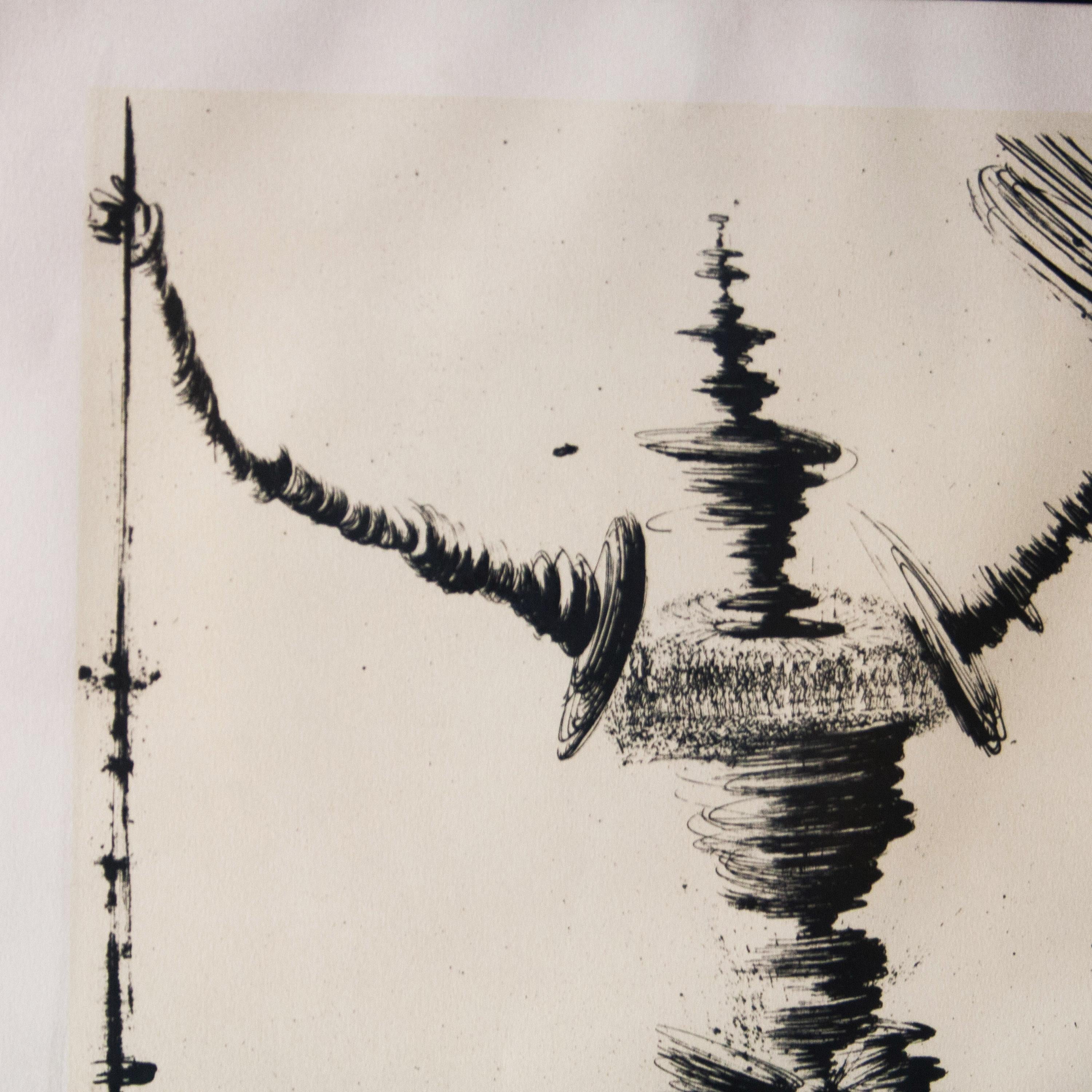 Salvador Dalí Don Quixote of La Mancha Signed Lithography, Spain, 1945 In Good Condition In Madrid, ES