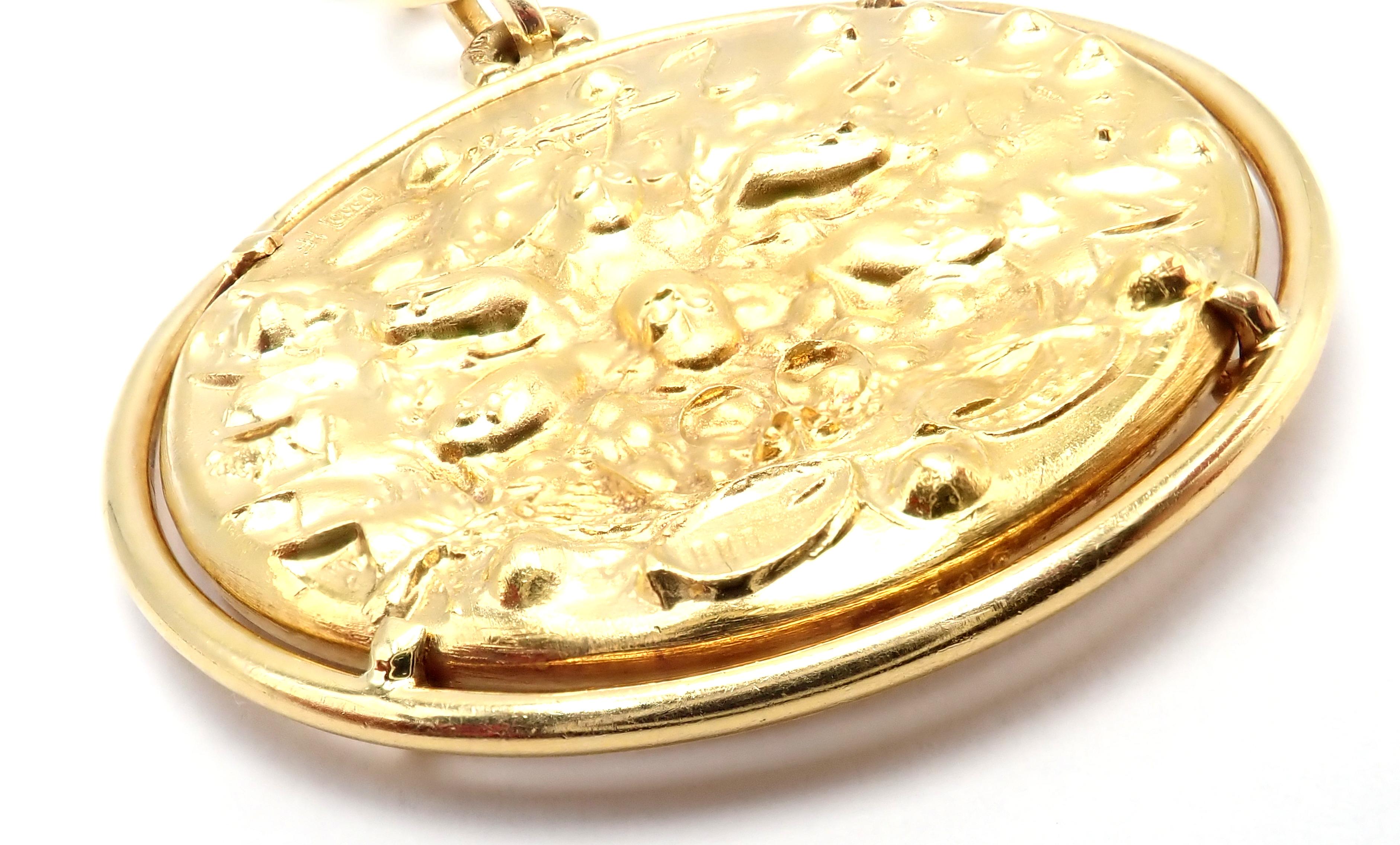 Salvador Dali D'or for Piaget Yellow Gold Coin Pendant Key Chain en vente 2