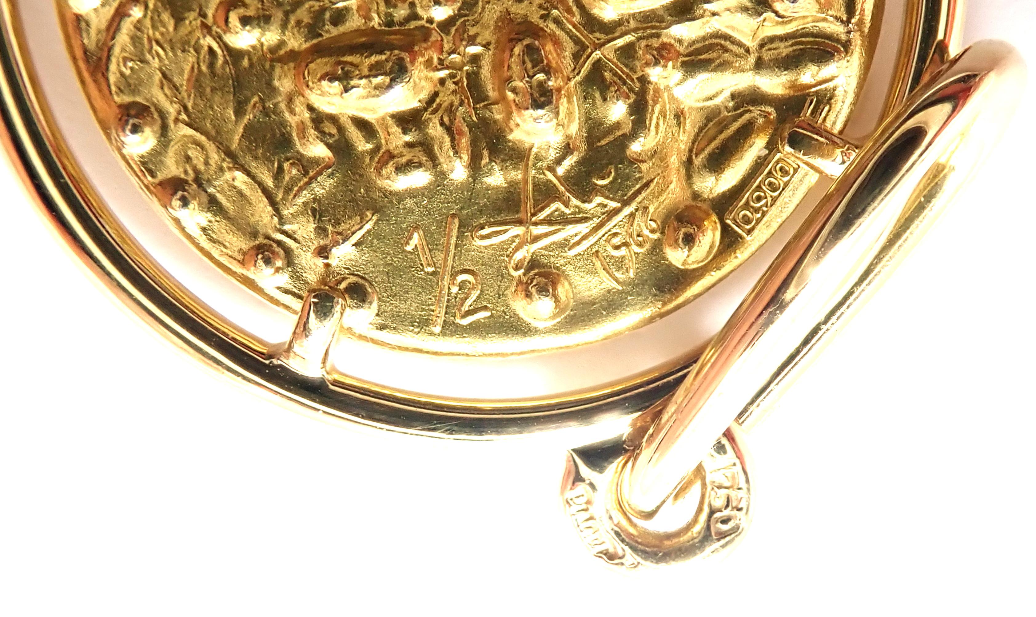  Salvador Dali D'or pour Piaget Pendentif en or jaune Unisexe 