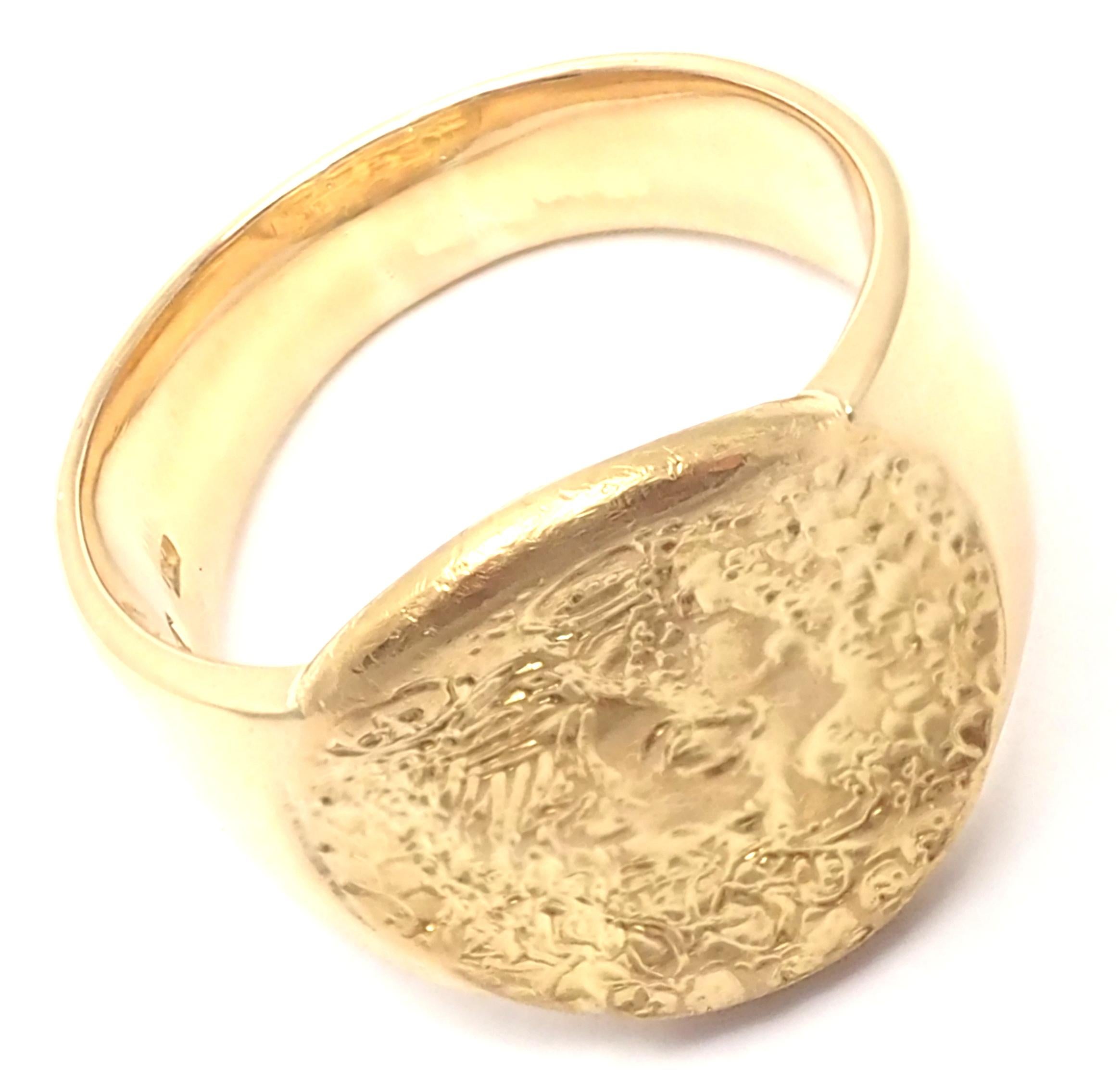Salvador Dali D'or for Piaget Yellow Gold Signed Ring 1