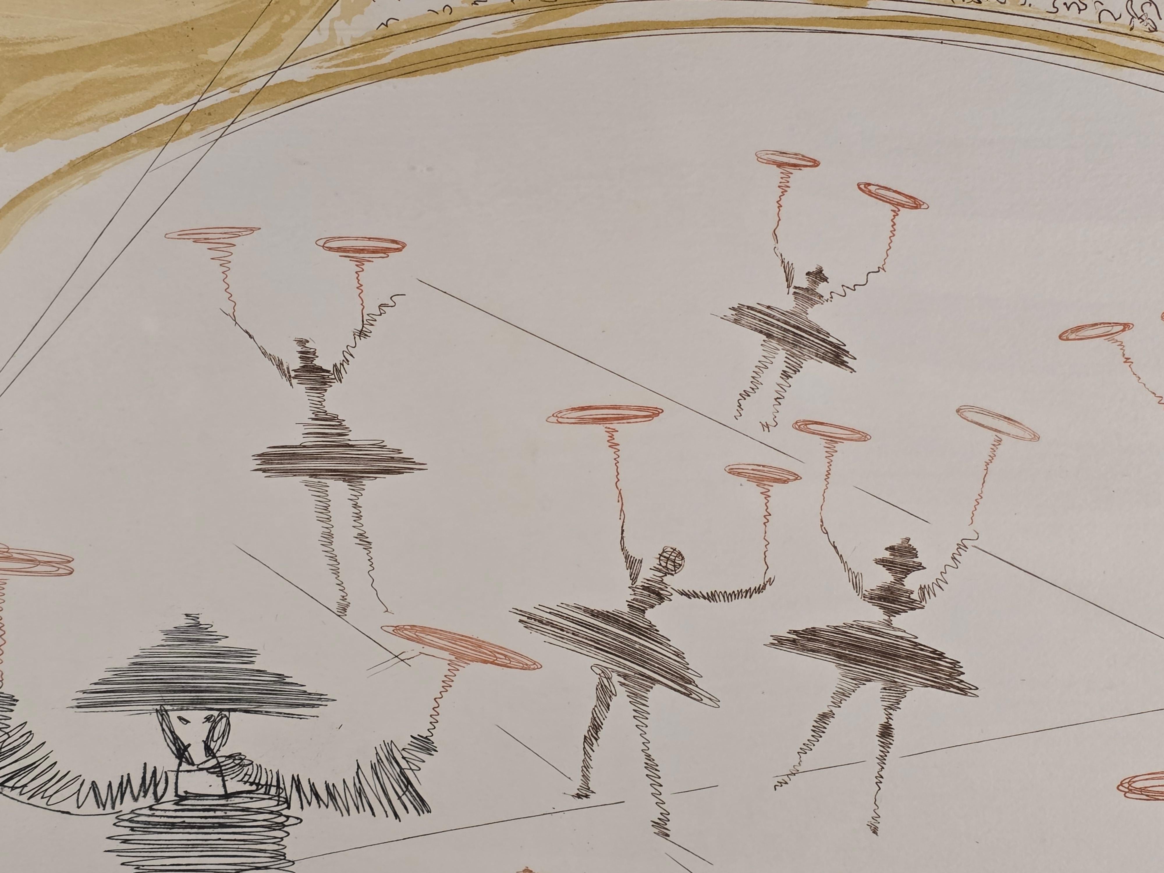 Mid-20th Century Salvador Dali  etching 'Chinois' (Theatre Chinois)