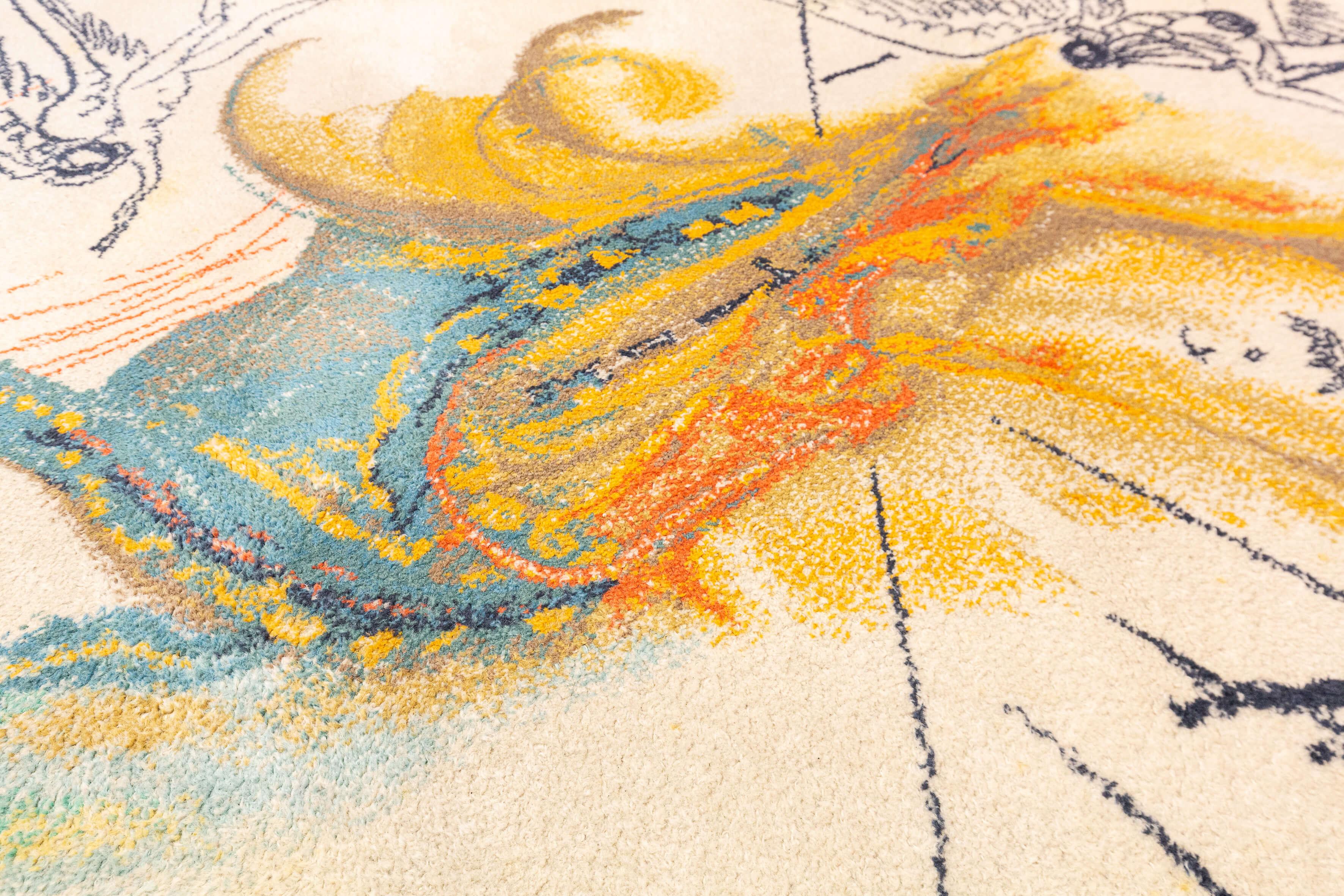 Hand-Crafted Salvador Dali European Rug Mid-Century For Sale