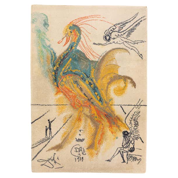 Salvador Dali European Rug Mid-Century For Sale at 1stDibs