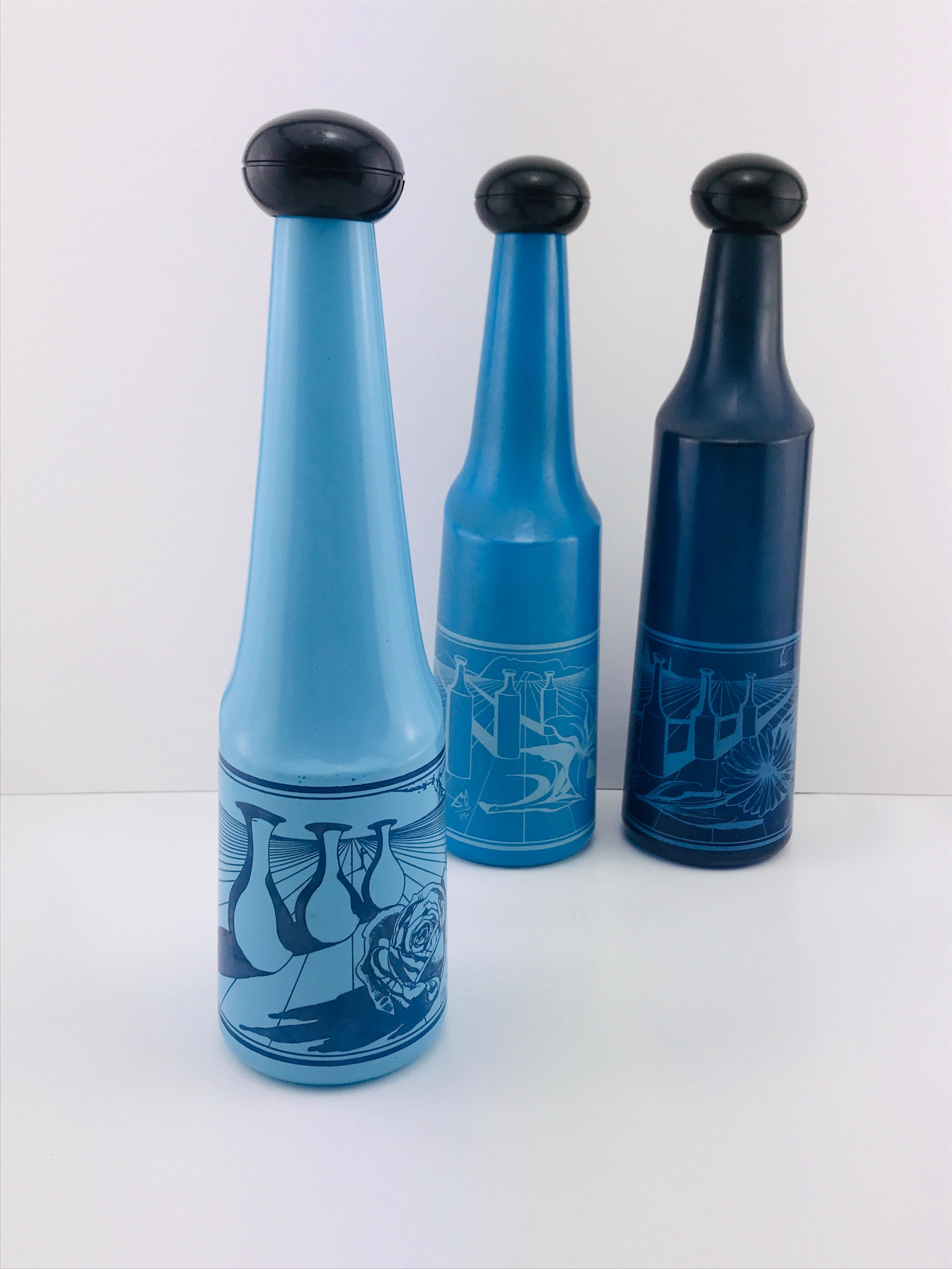 Salvador Dali for Rosso Antico Surrealist Design Glass Bottles, Signed, 1970s 9