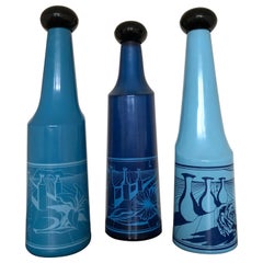 Salvador Dali pour Rosso Antico Bouteilles en verre au design surréaliste:: signées:: 1970