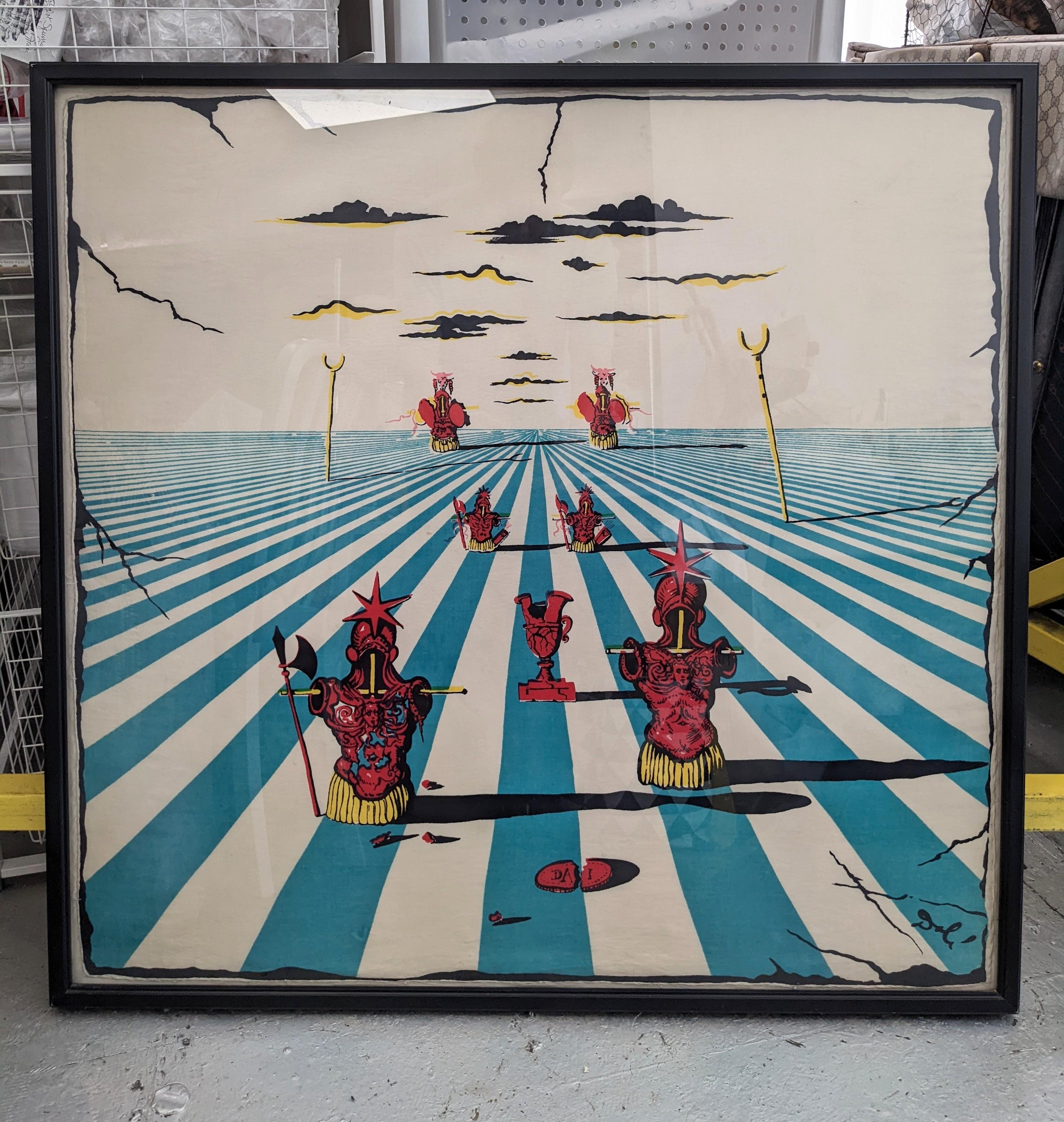 Salvador Dali Framed Scarf, 1947 In Good Condition In Riverdale, NY