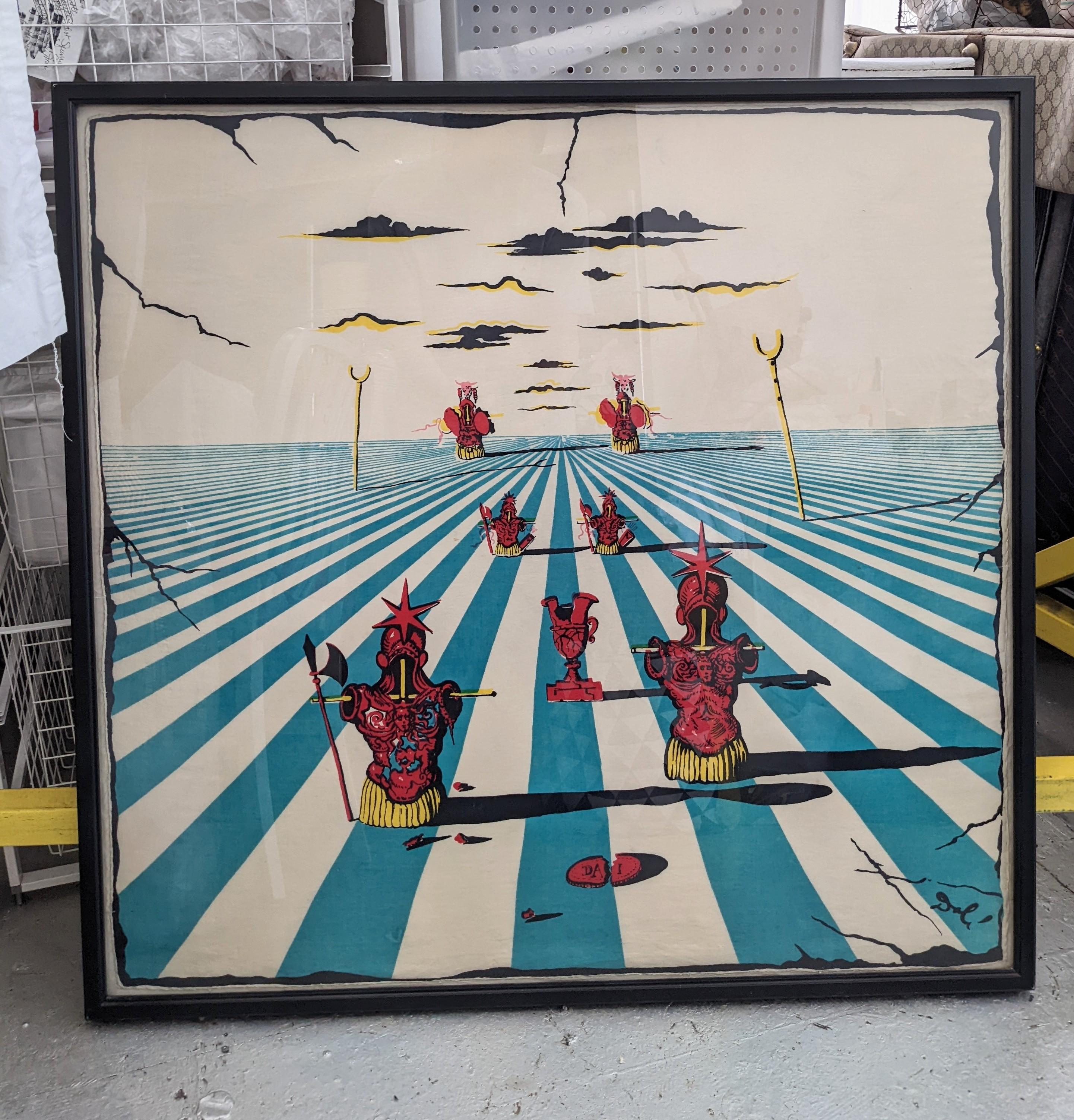 Mid-20th Century Salvador Dali Framed Scarf, 1947