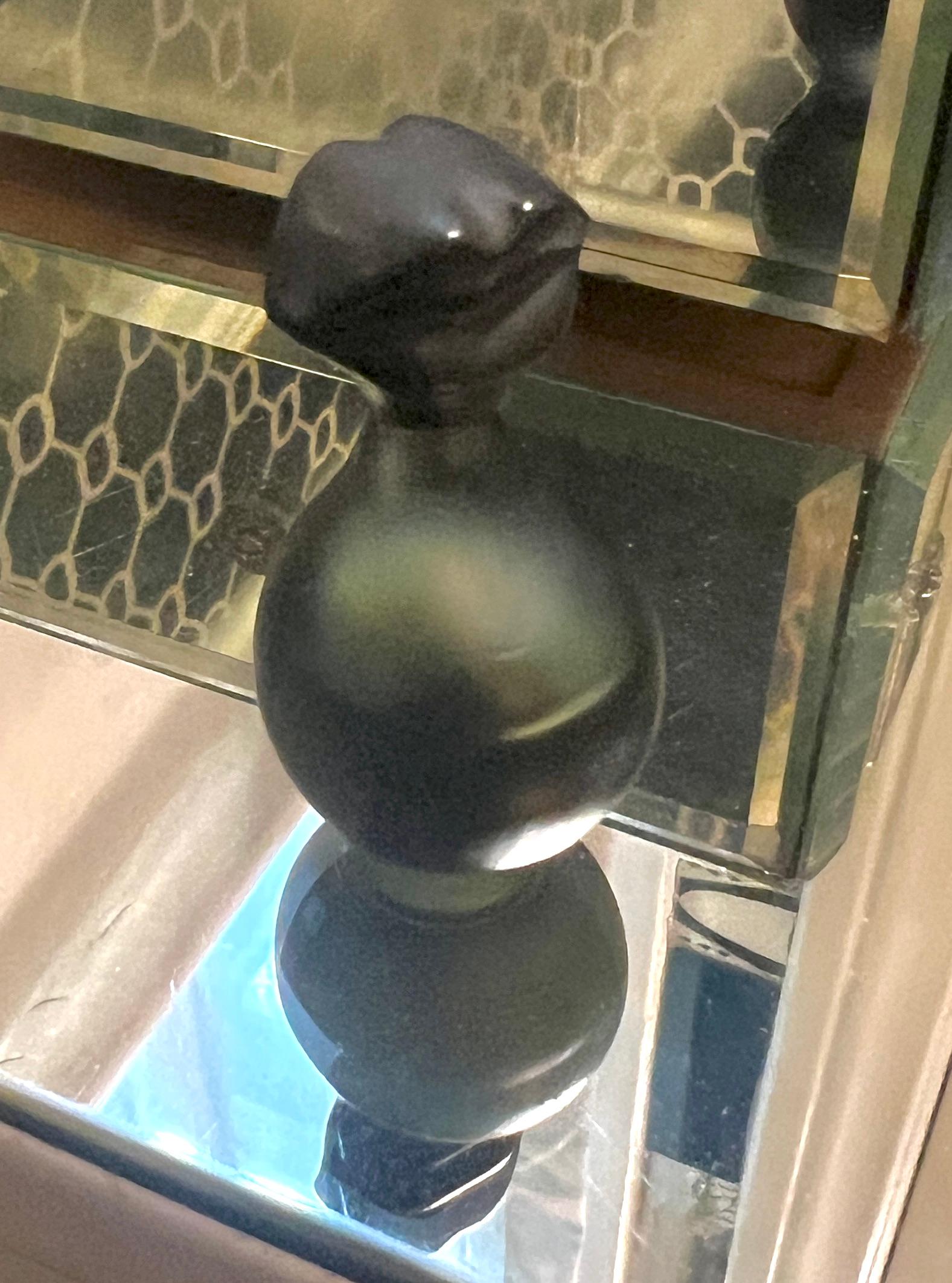 Salvador Dali French Black Perfume Bottle with Lips For Sale 3