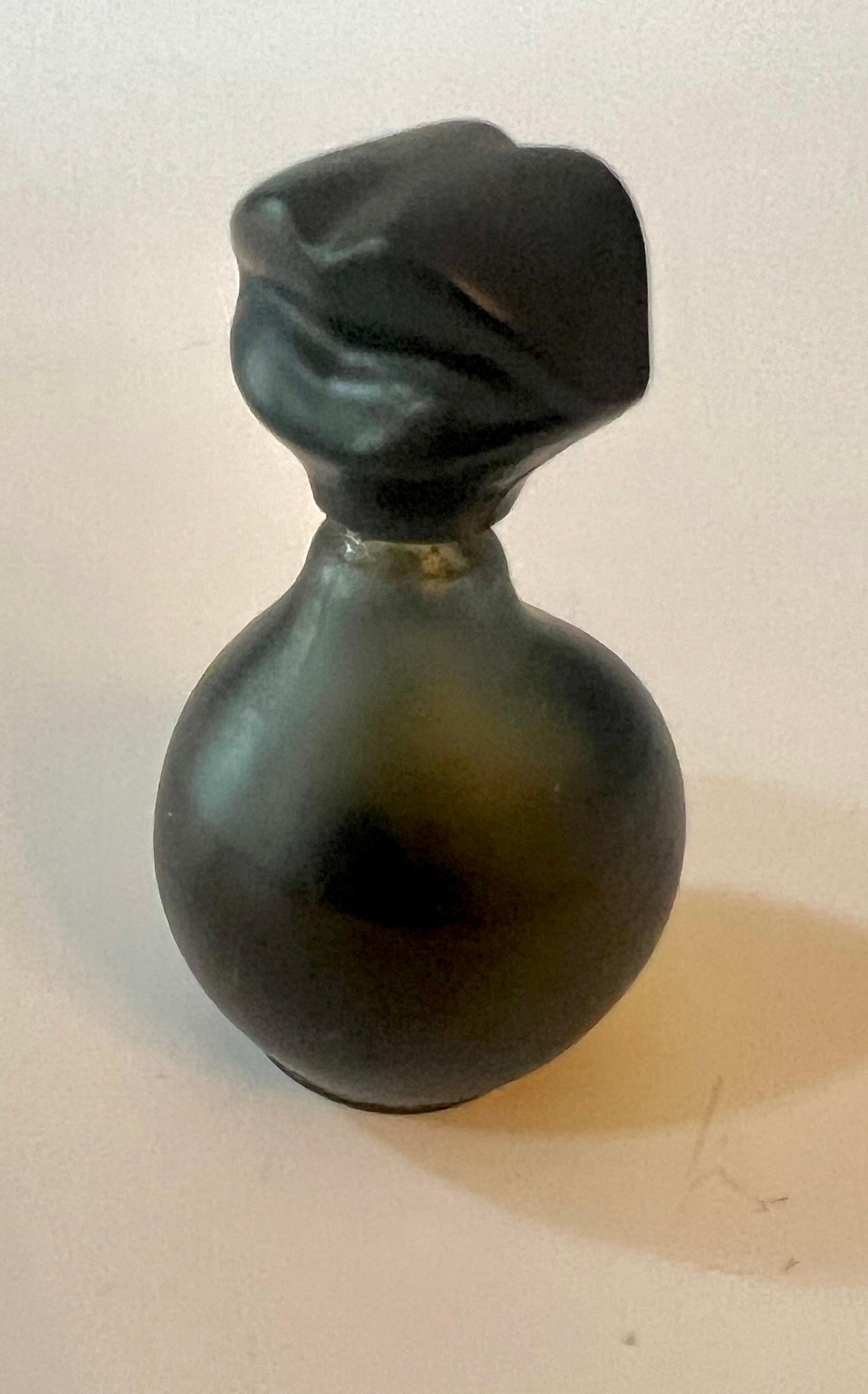 20th Century Salvador Dali French Black Perfume Bottle with Lips For Sale