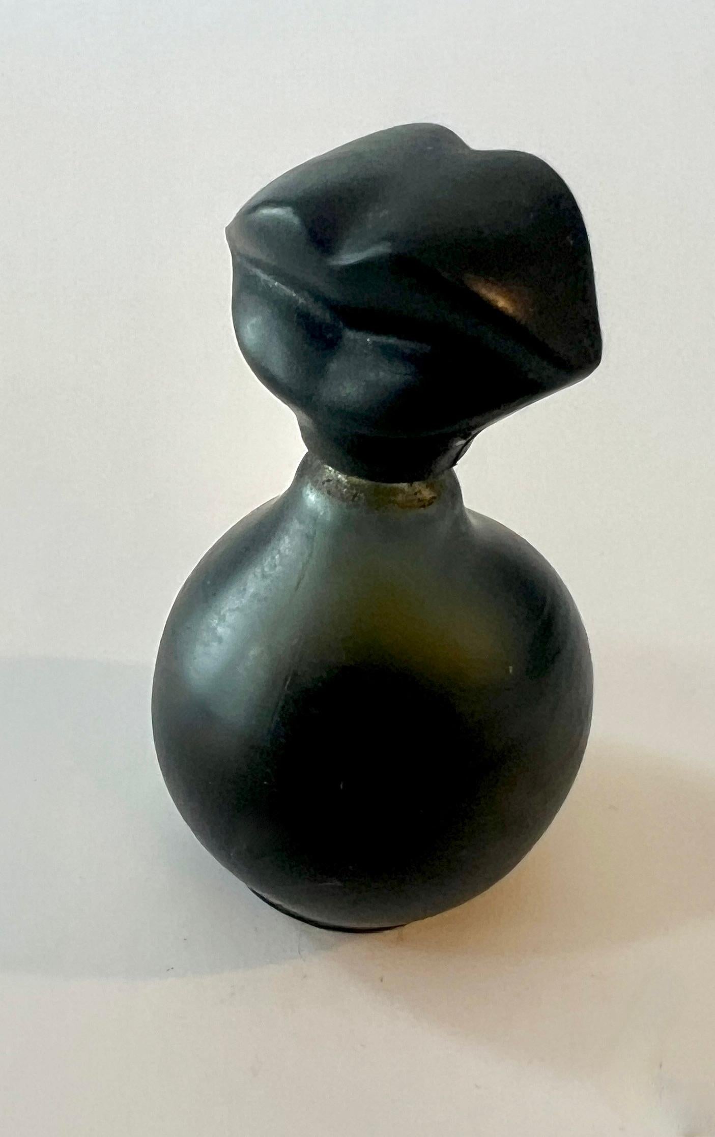 Salvador Dali French Black Perfume Bottle with Lips For Sale 1