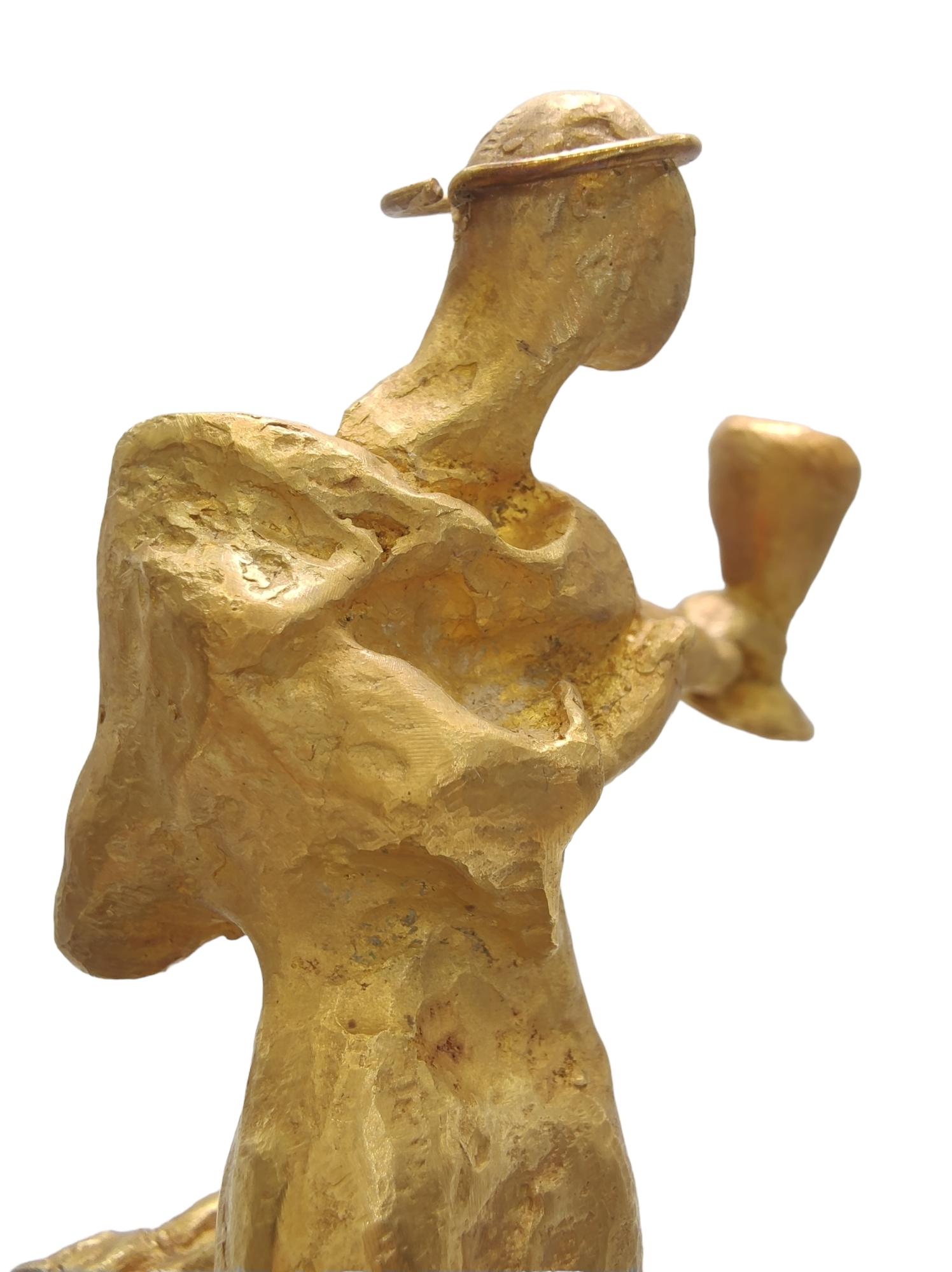 Salvador Dalí, golden figurine, San Carlos de Borromeo 1973, certificate  For Sale 7