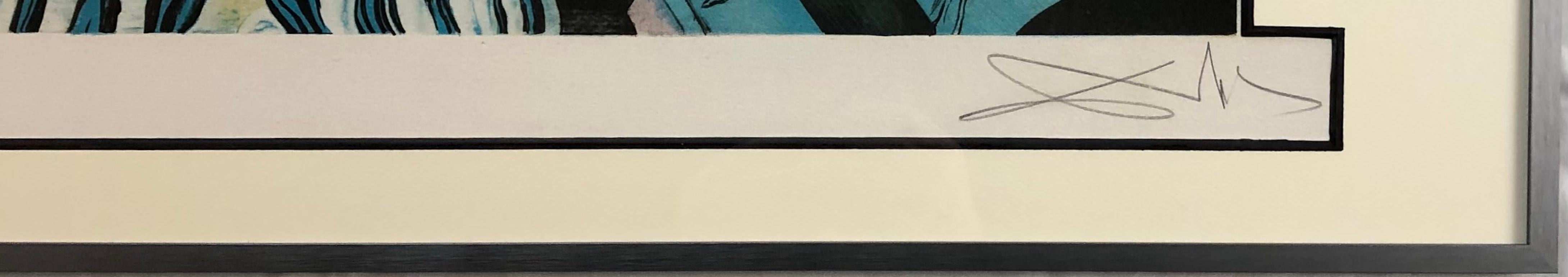 Français Lithographie signée à la main de Salvador Dali, Homme invisible