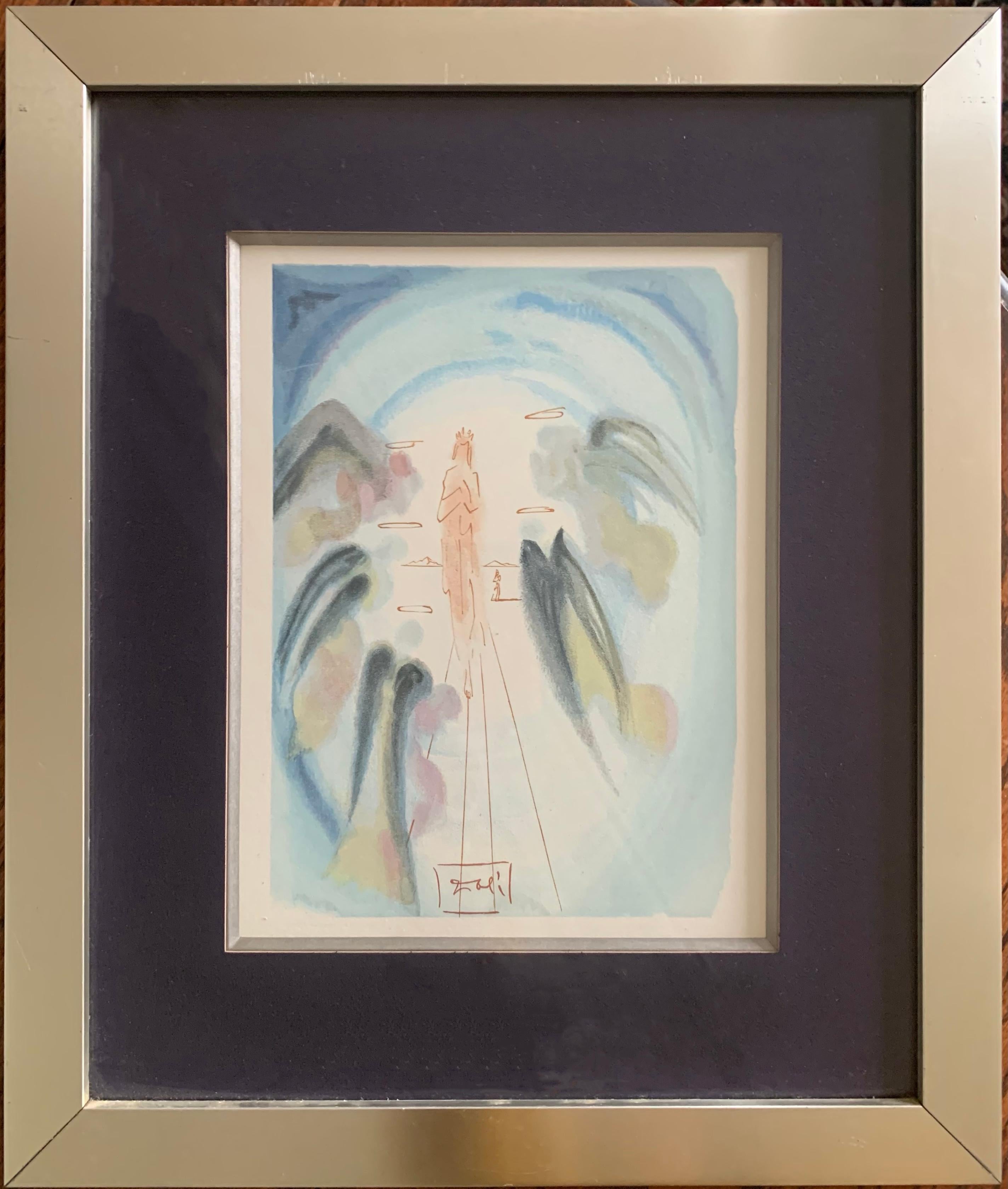 Paper Salvador Dali « Heaven Canto 25 » Engraving Surrealist Mid XXth Century For Sale