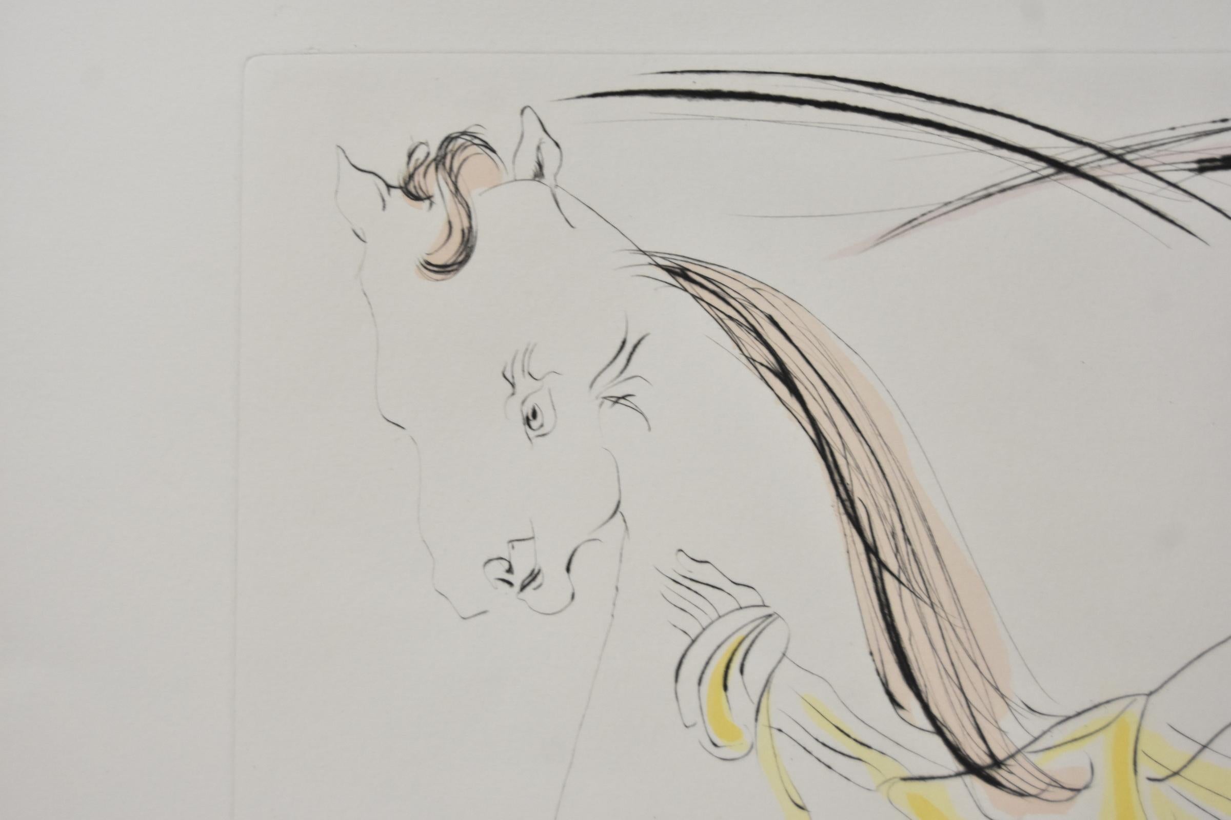 20th Century Salvador Dali Horse and Female Rider