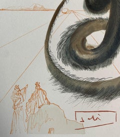 Salvador Dali « Inferno Canto 20 Diviners and Sorceres » Engraving 1970