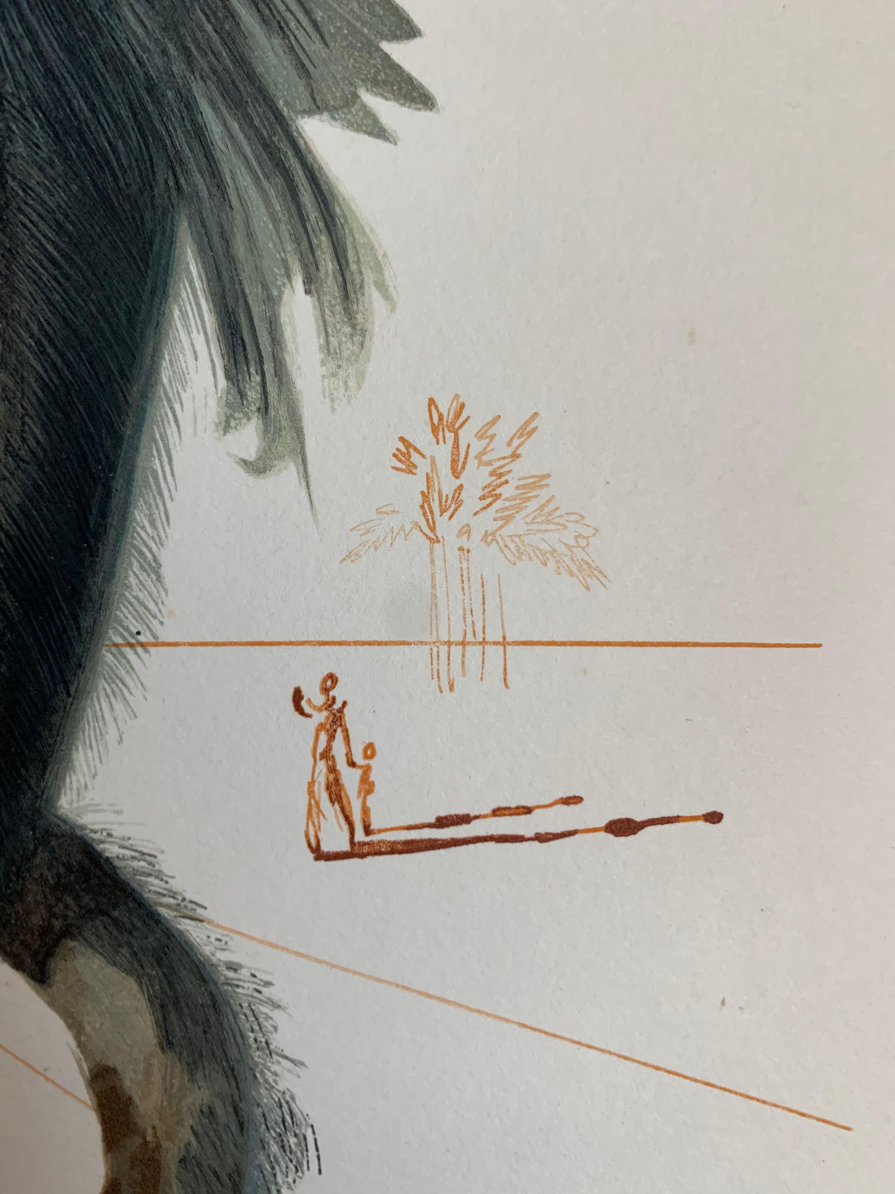 Gravé Salvador Dali, gravure « Inferno Canto 20 Diviners and Sorceres », 1970 en vente