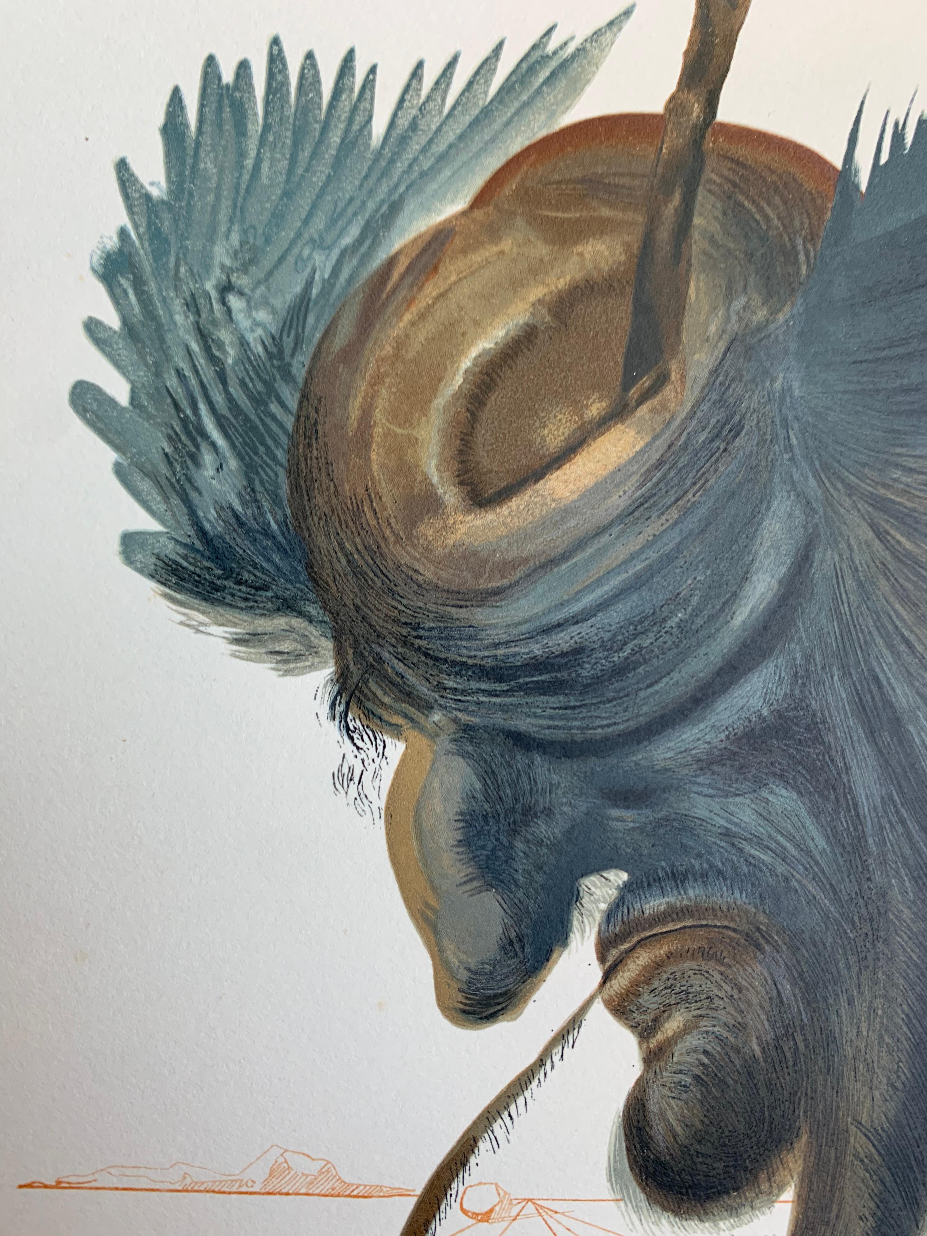 20ième siècle Salvador Dali, gravure « Inferno Canto 20 Diviners and Sorceres », 1970 en vente