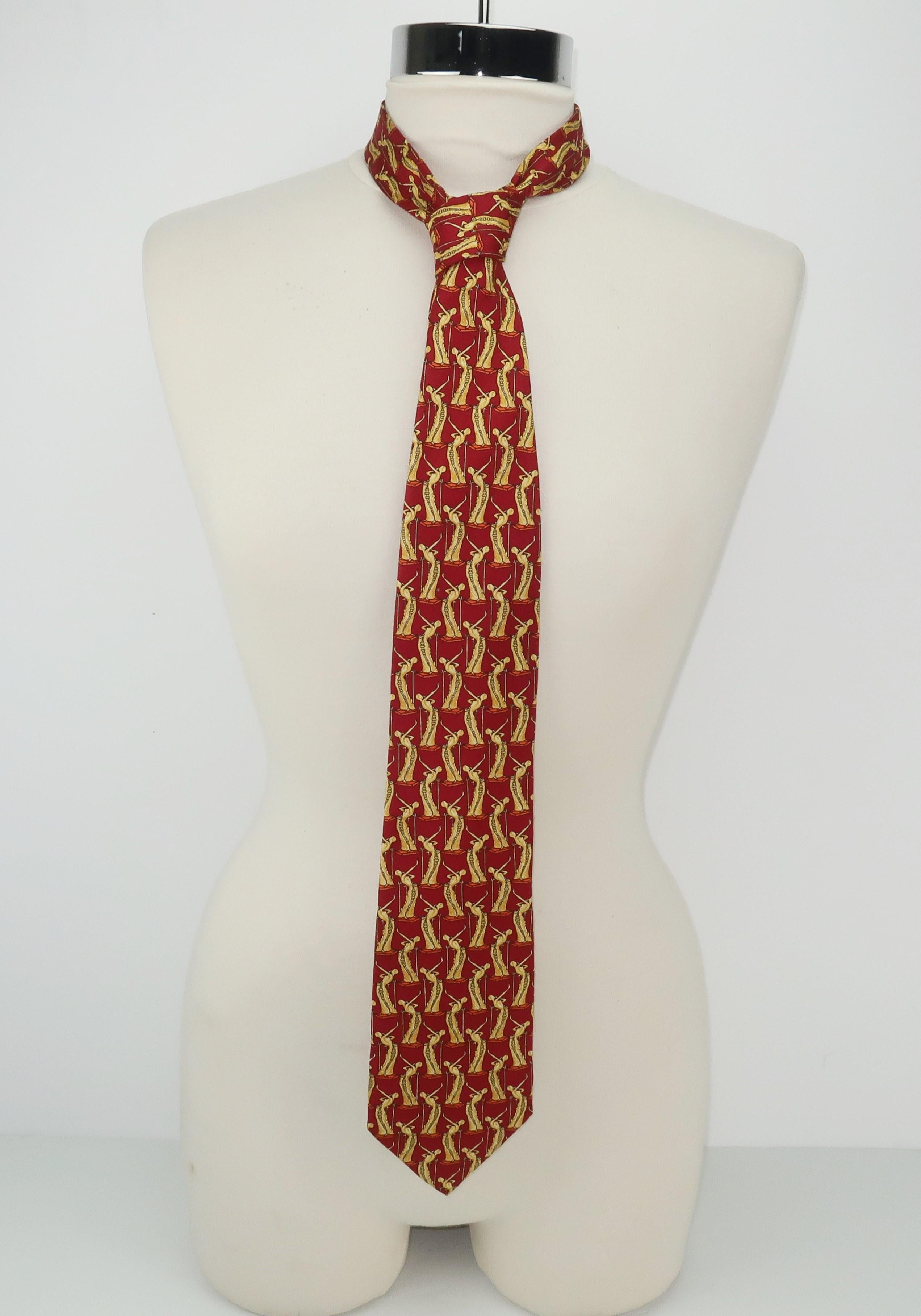 Men's Salvador Dali Italian Silk Necktie, La Femme En Flammes