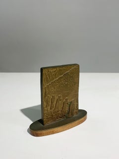 Salvador Dalí "Jerusalem 3000" Double-Sided Bronze Commemorative Plaque, 1960's