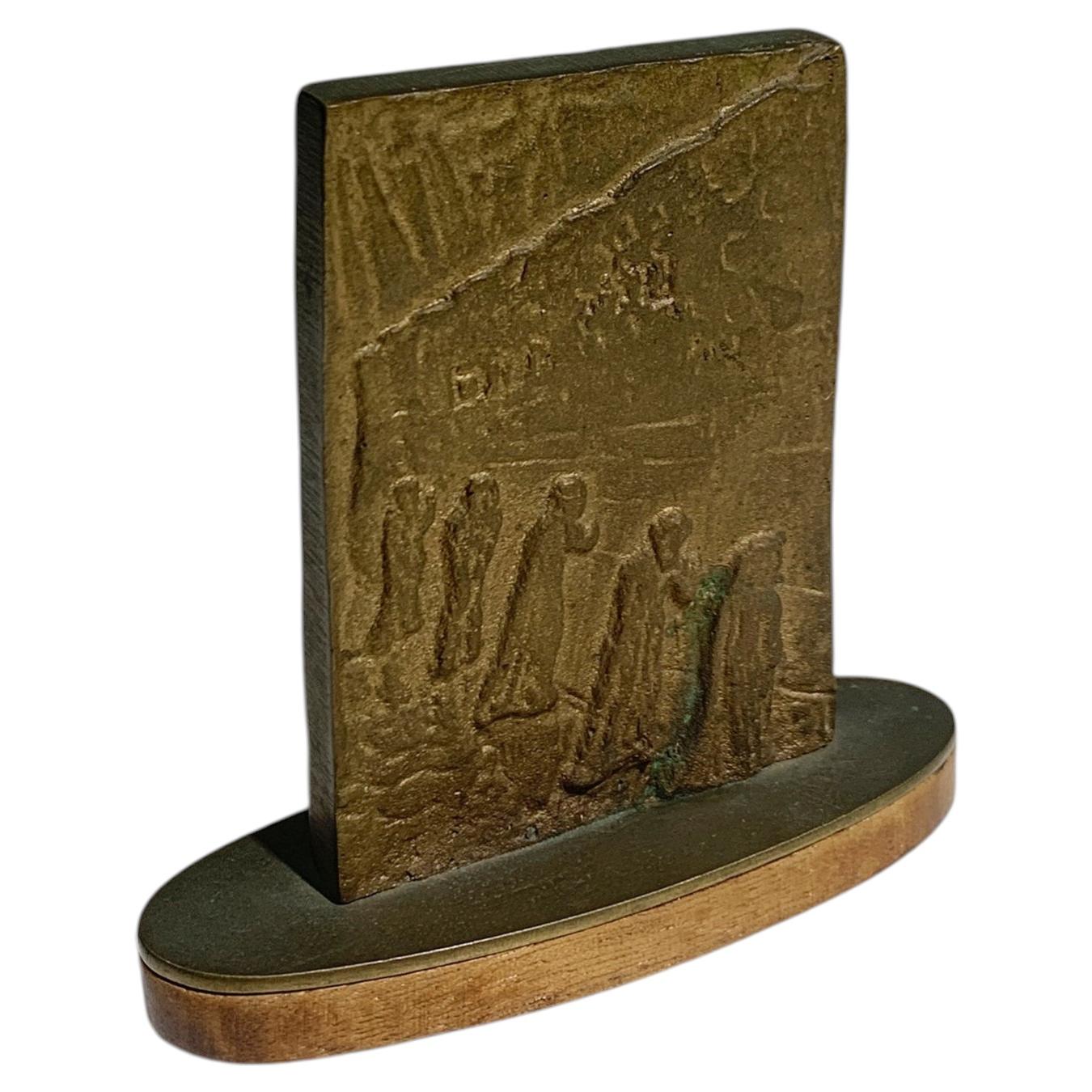 Salvador Dalí "Jerusalem 3000" Double-Sided Bronze Commemorative Plaque, 1960's