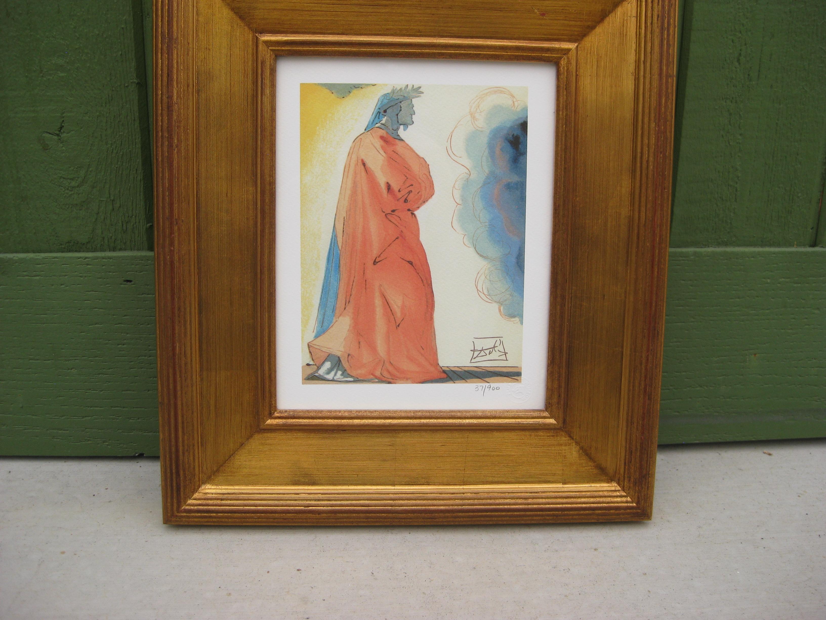 Salvador Dali La Divine Comedie de Dante Fine Art Museum Giclee Print Framed (amerikanisch) im Angebot