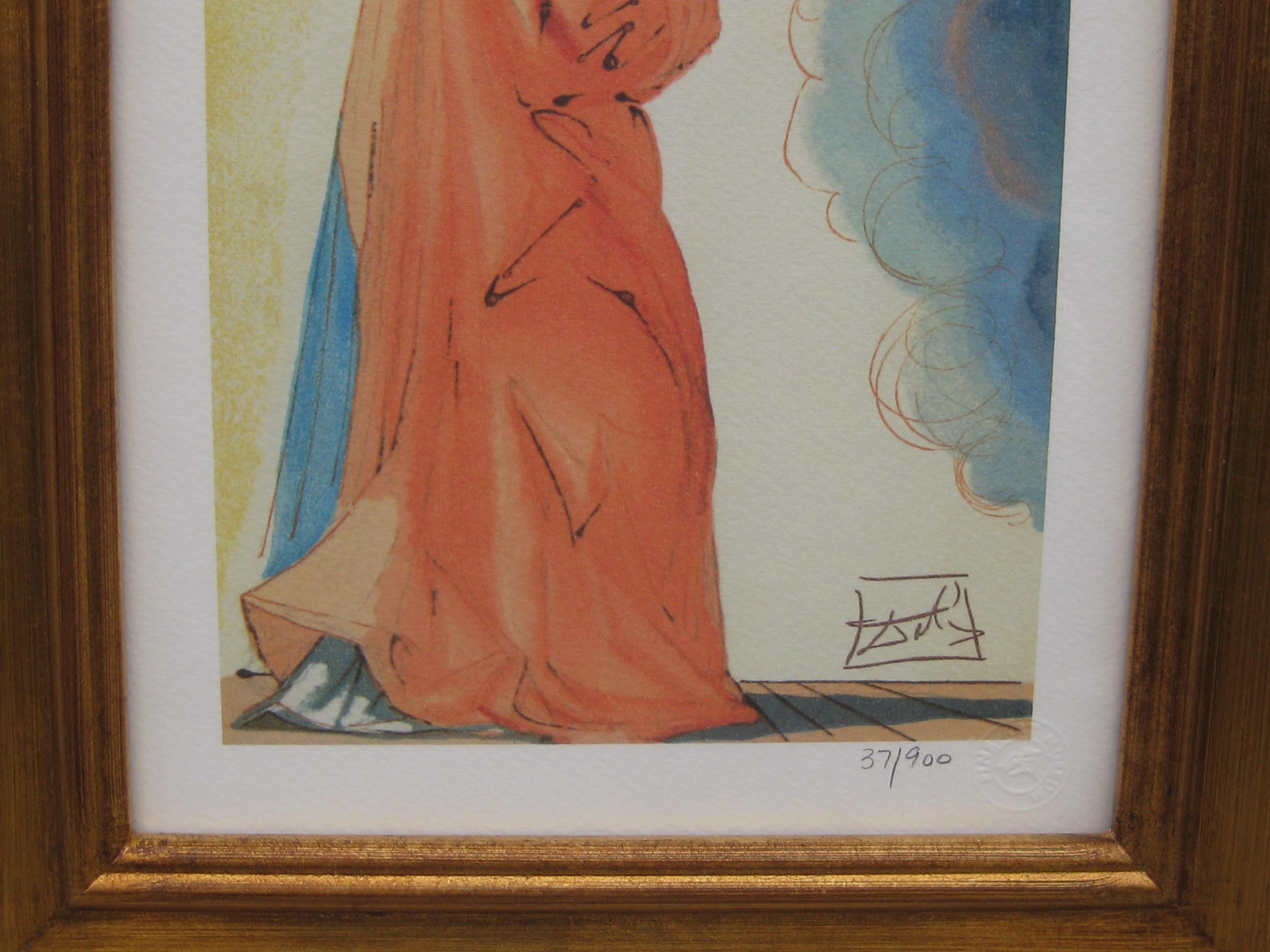 Salvador Dali La Divine Comedie de Dante Fine Art Museum Giclee Print Framed im Angebot 2