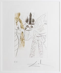 Salvador Dali La Femme Adultere Signed Original Etching EA Framed, 1972