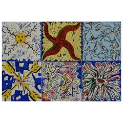 Salvador Dali “La Suite Catalane” Set of 6 Dali Tiles, 1954