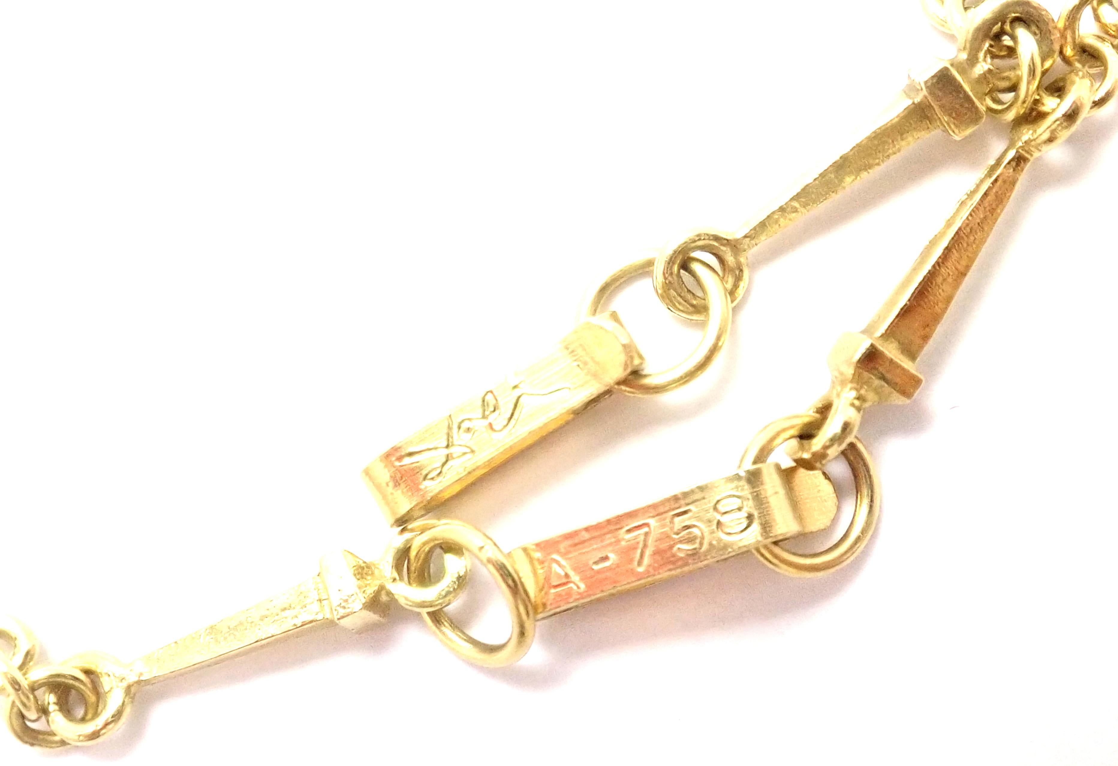Salvador Dali Large Christ Saint John on The Cross Yellow Gold Bracelet Necklace For Sale 2