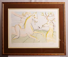 Salvador Dalí "Le Cavalier et le Cerf" From "Le Bestiaire de la Fontaine" Signed