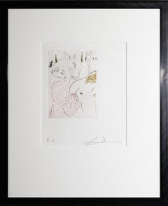 Salvador Dali Le Jument De Compere Pierre Original Etching Ea Framed 1972