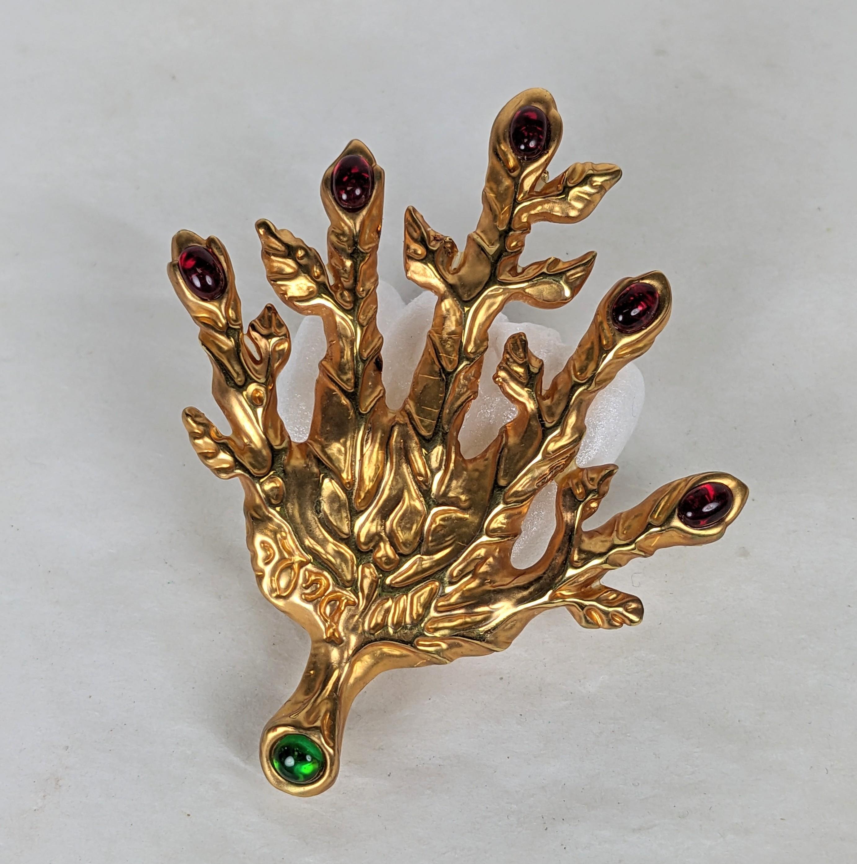 Salvador Dali Blatt geäderte Hand Brosche: Pflanzliche Vision (Kunsthandwerker*in) im Angebot