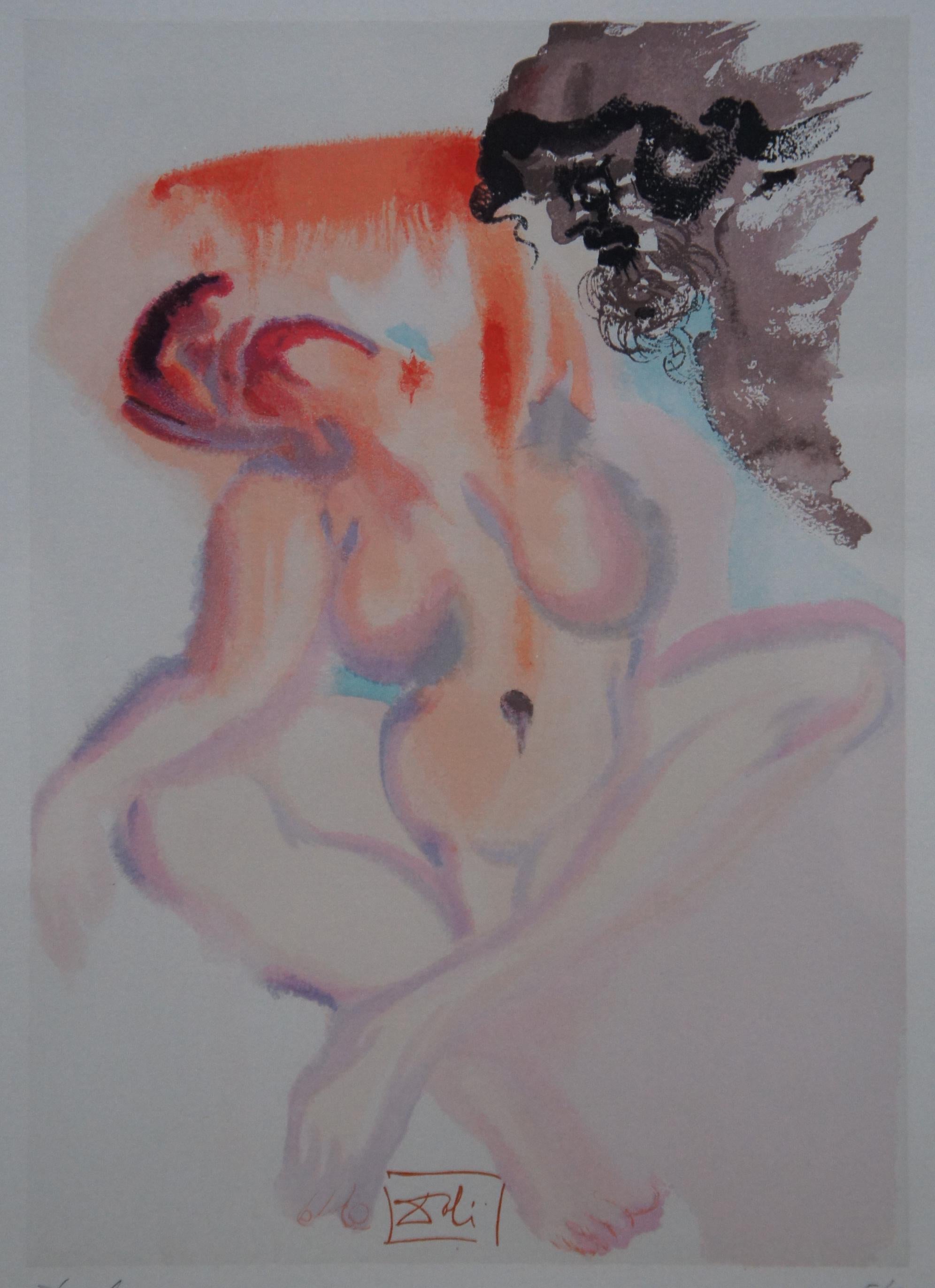 Salvador Dali Les Indolents Nude Divine Comedy Woodcut Engraving Purgatory 3  2