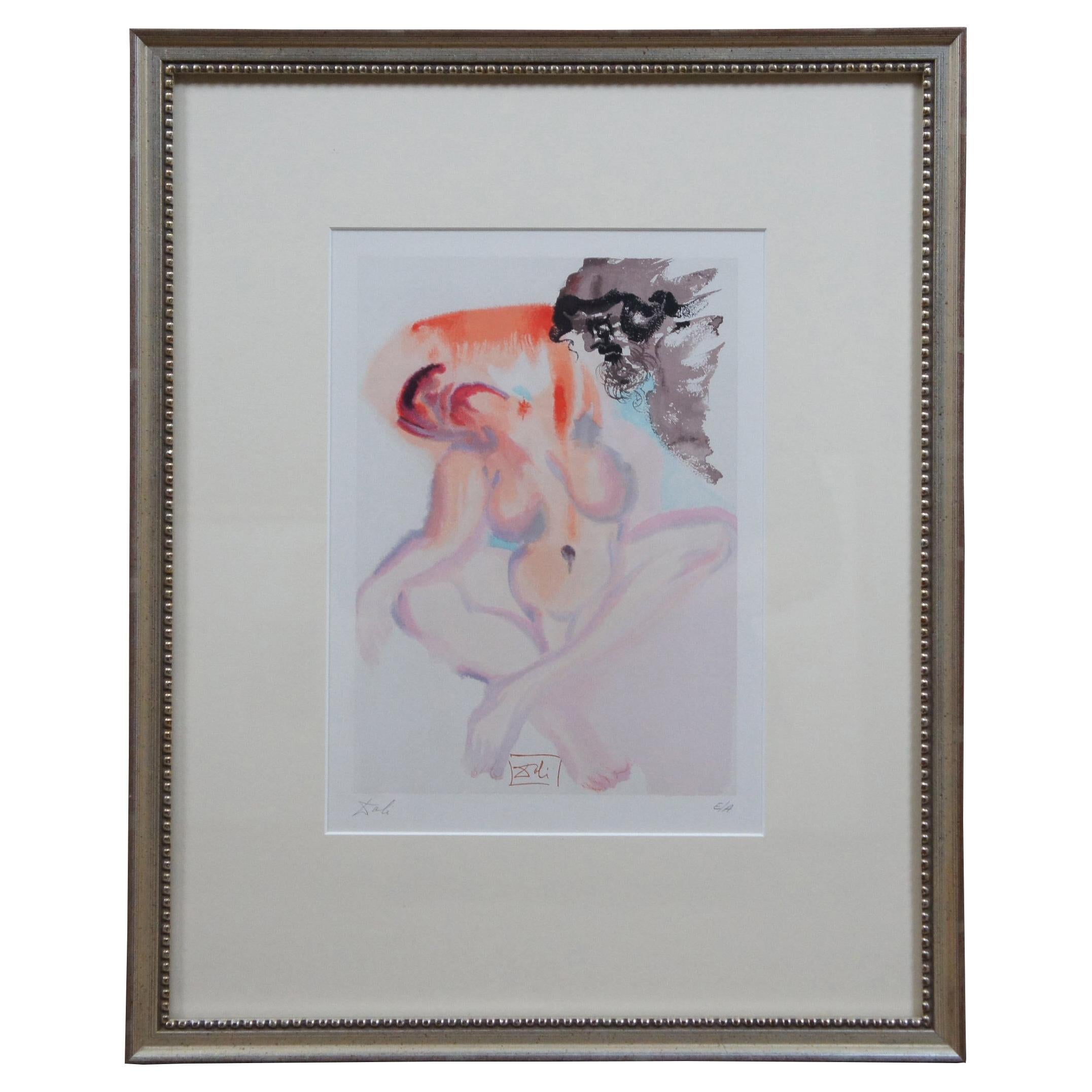 Salvador Dali Les Indolents Nude Divine Comedy Woodcut Engraving Purgatory 3 