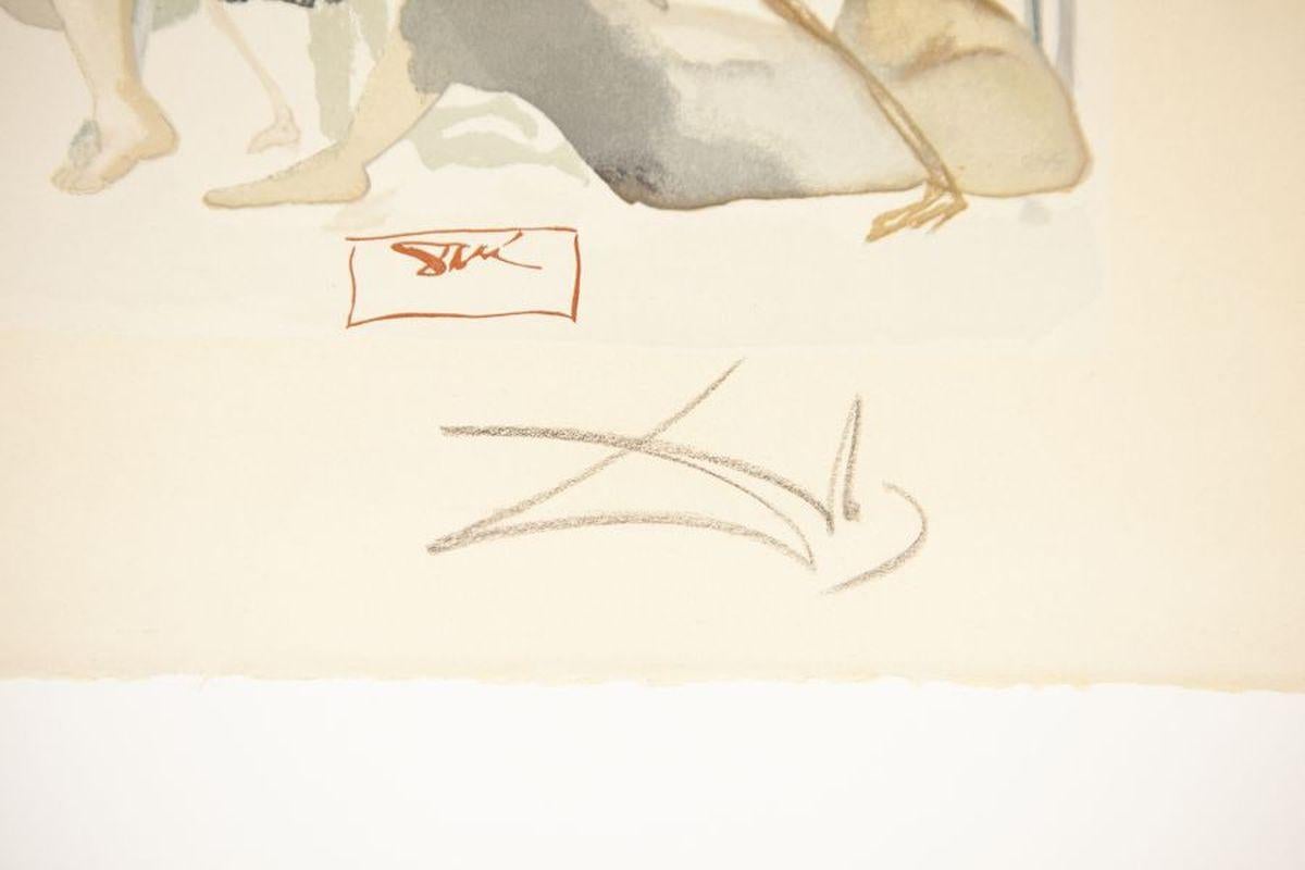 Litografia di Salvador Dalì del XX secolo - Firmata a matita su carta in vendita 2