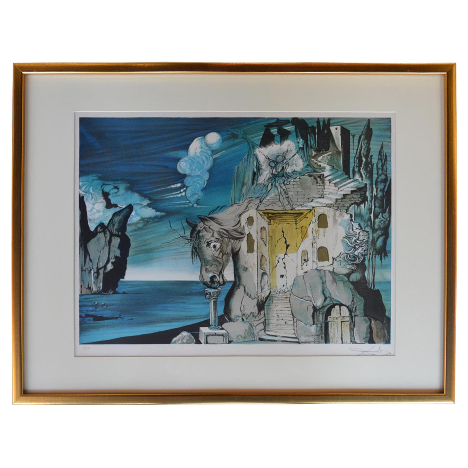 Salvador Dali Celestial Ride – Limited Edition Giclee, Facsimile Signed & Numbered, 14.5x7.5