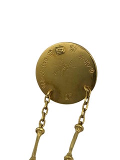 Salvador Dali Madonna De Port Lligat Gold and Malachite Pendant Necklace
