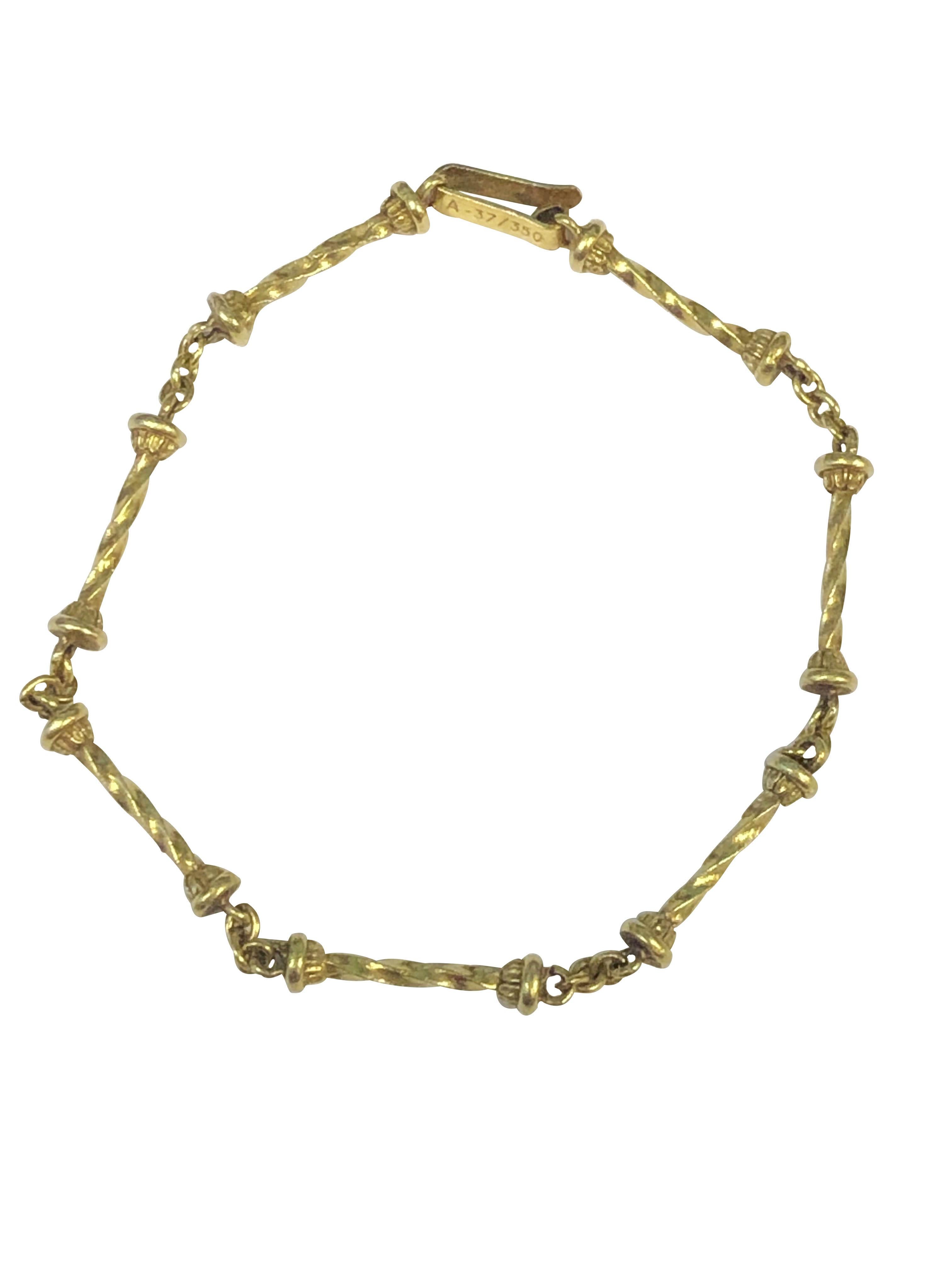 Salvador Dali Madonna De Port Lligat Yellow Gold Necklace  For Sale 5