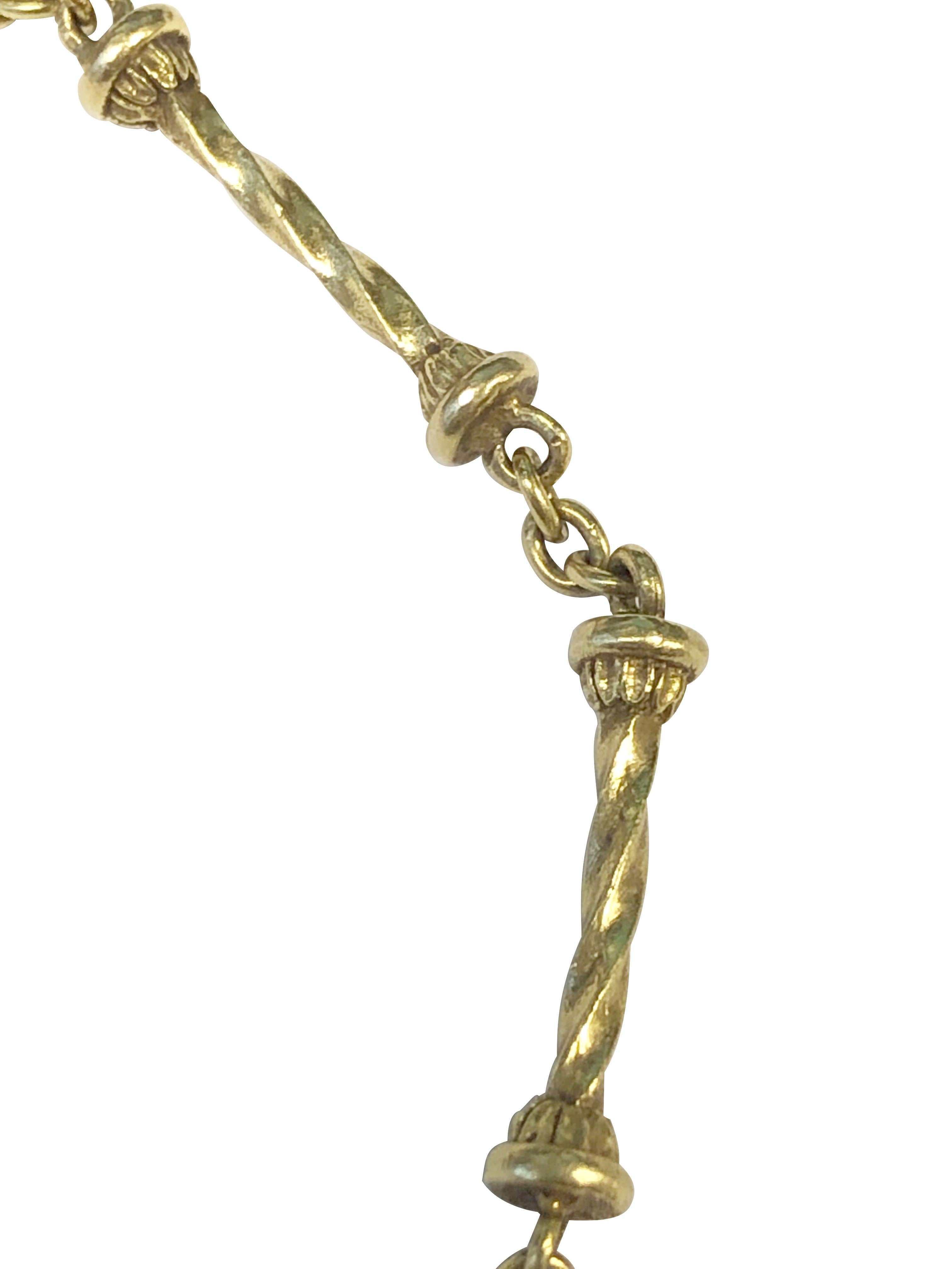 Salvador Dali Madonna De Port Lligat Yellow Gold Necklace  For Sale 6