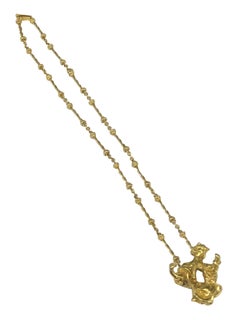 Salvador Dali Madonna De Port Lligat Yellow Gold Necklace