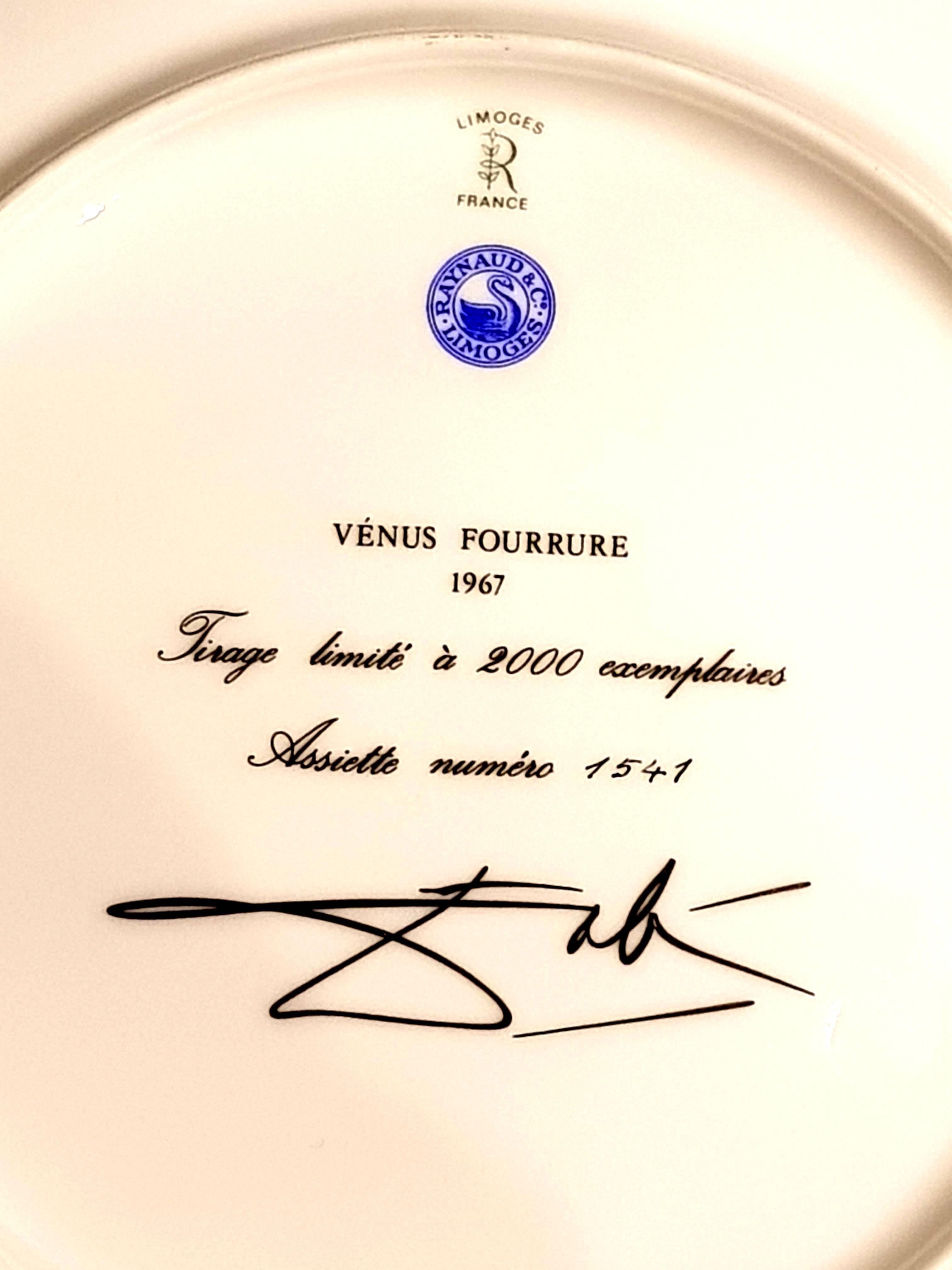 Vénus - Porcelaine de Limoges bleue et or en vente 3