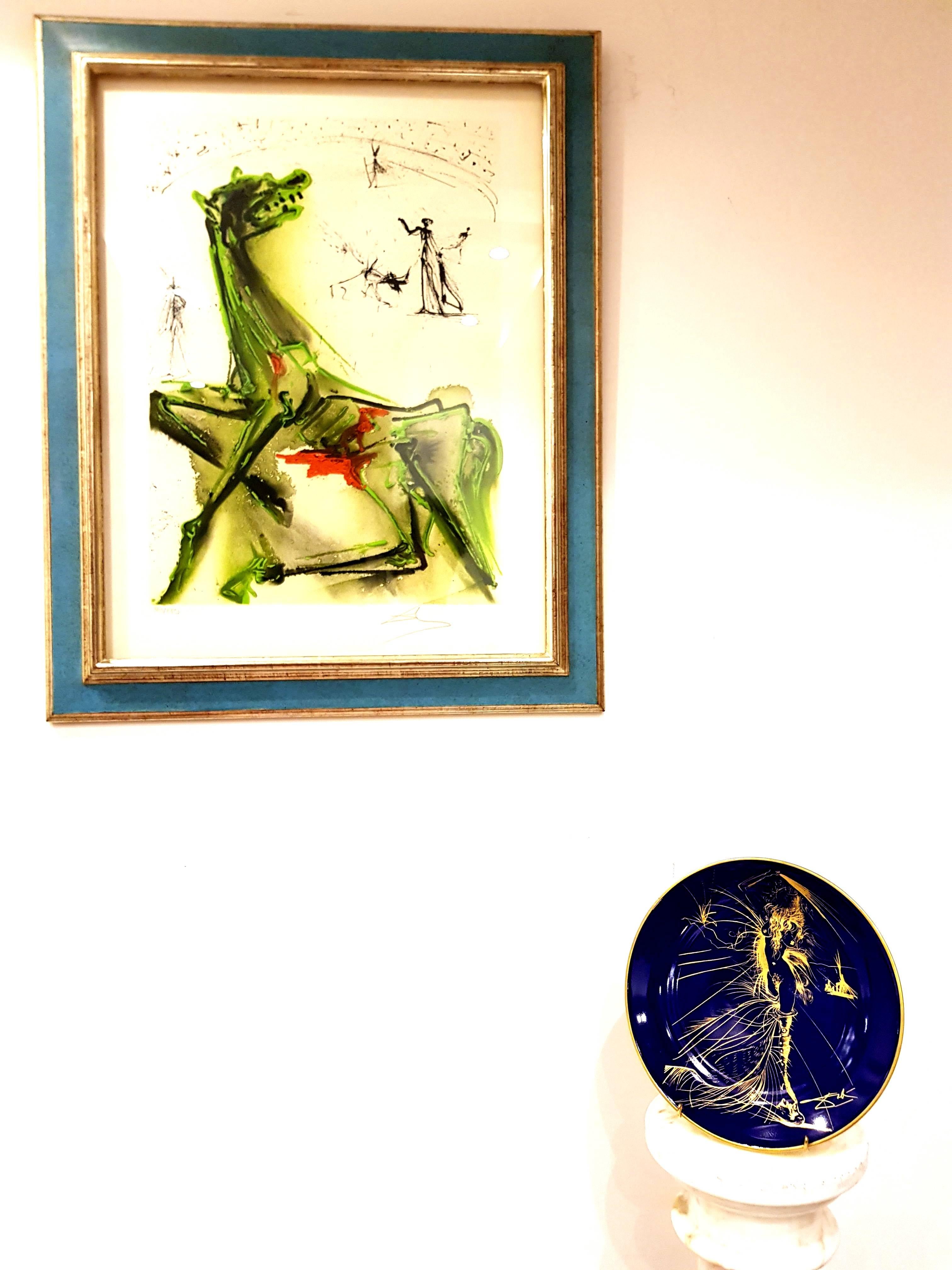 Vénus - Porcelaine de Limoges bleue et or en vente 4