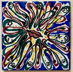 Salvador Dali 1954 Surrealist Ceramic Tile Suite Catalane Enamel Glaze Painting