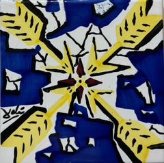Salvador Dali 1954 Surrealist Ceramic Tile Suite Catalane Enamel Glaze Painting